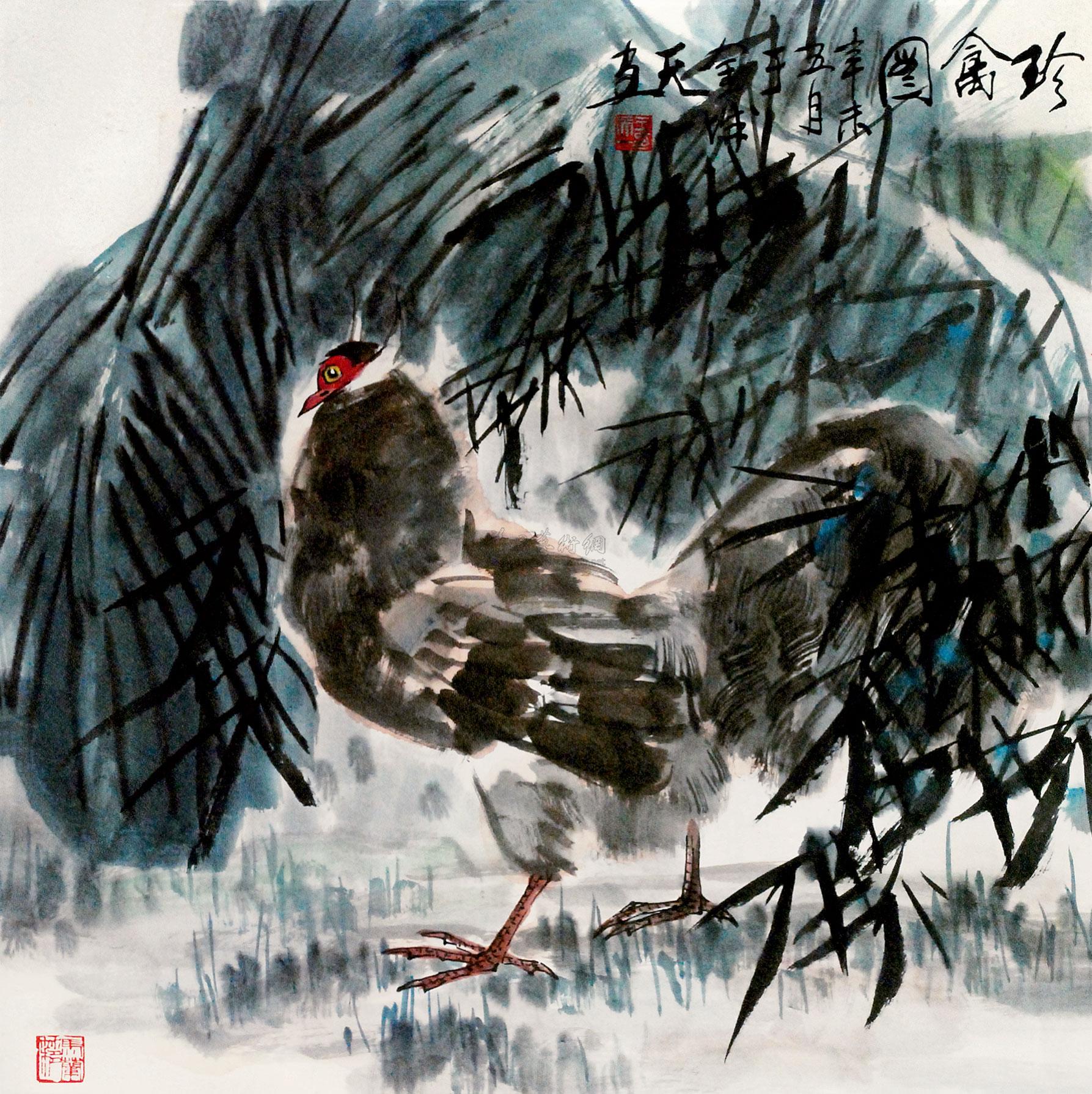 0133 珍禽图 镜心 设色纸本