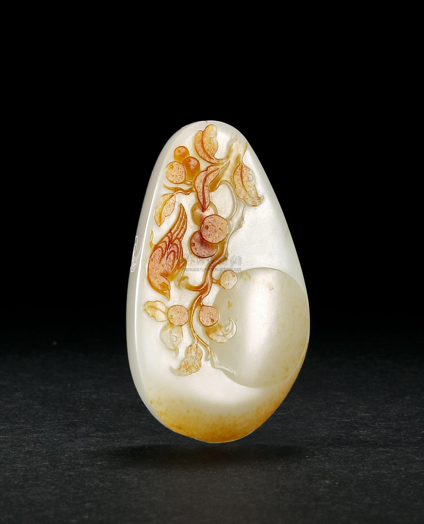 8392 王如东 和田玉籽料喜事连连挂件