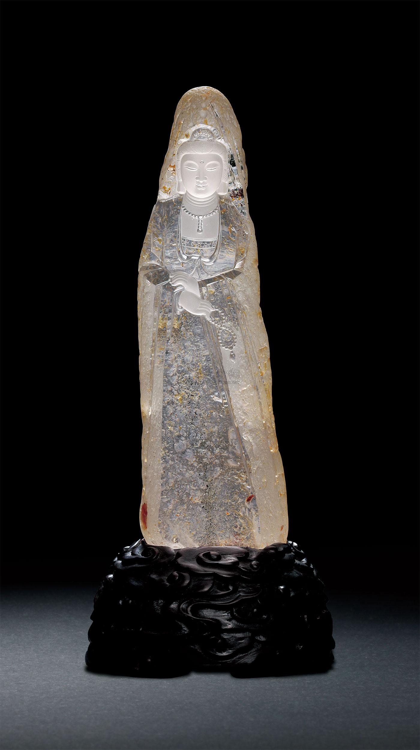 8438 王东光 水晶大势至菩萨摆件