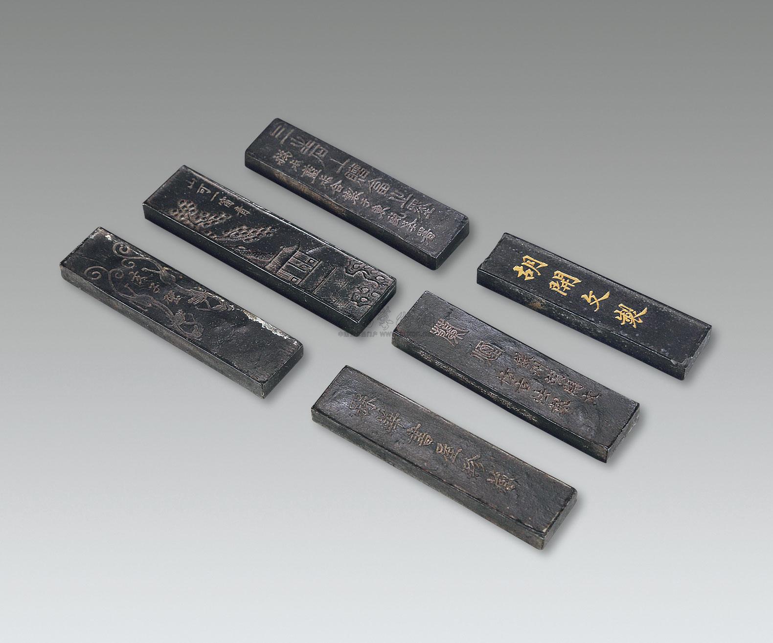 2195清胡开文墨六件
