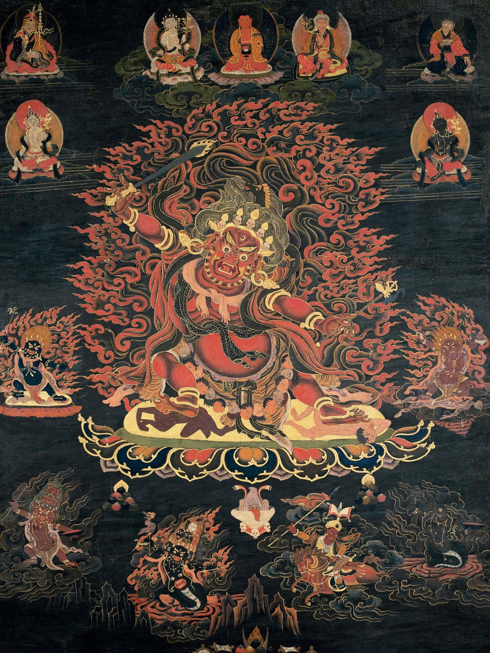 003718世纪马头明王唐卡