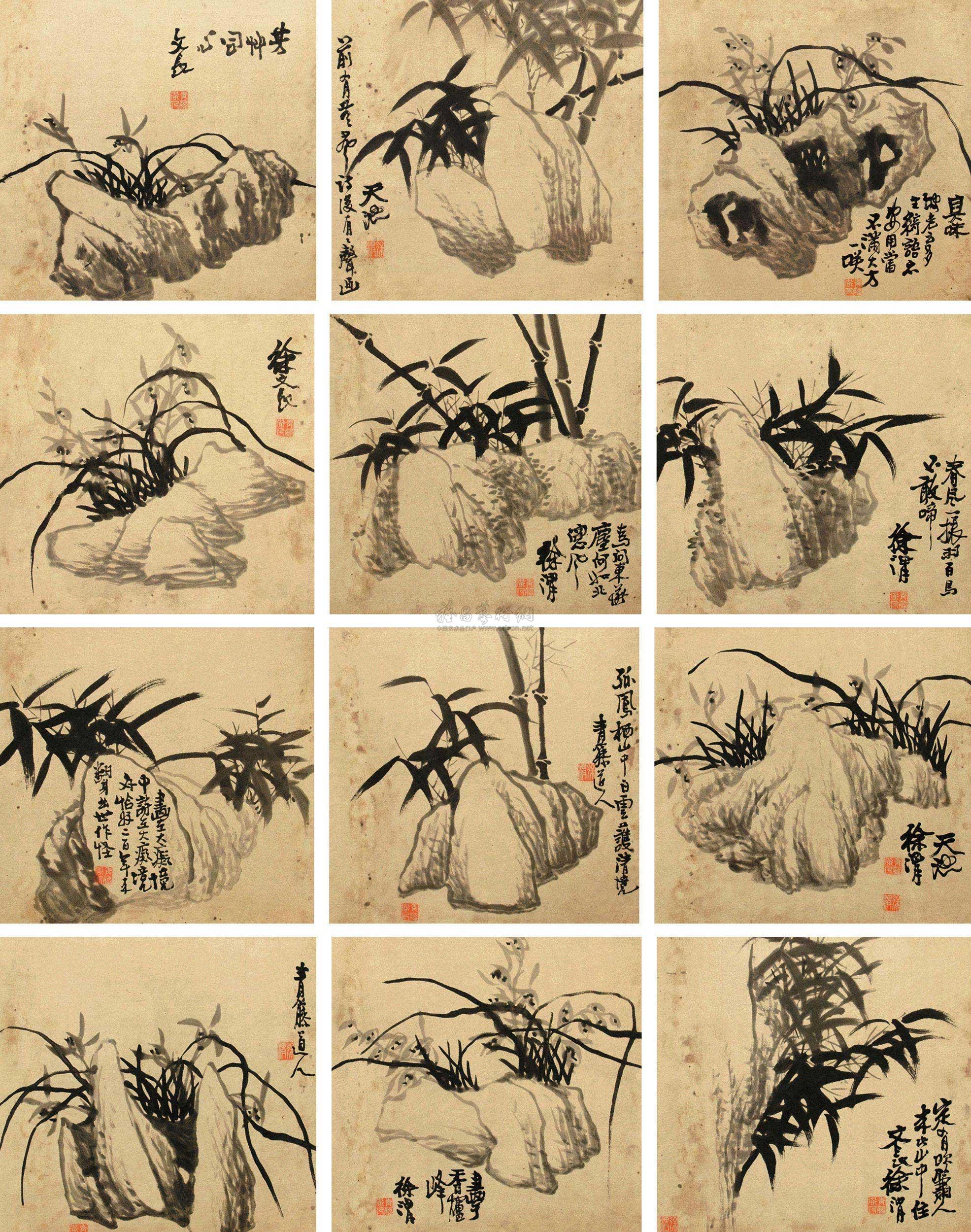 【兰竹图 册页 水墨纸本】拍卖品_图片_价格_鉴赏_绘画_雅昌艺术品拍卖网