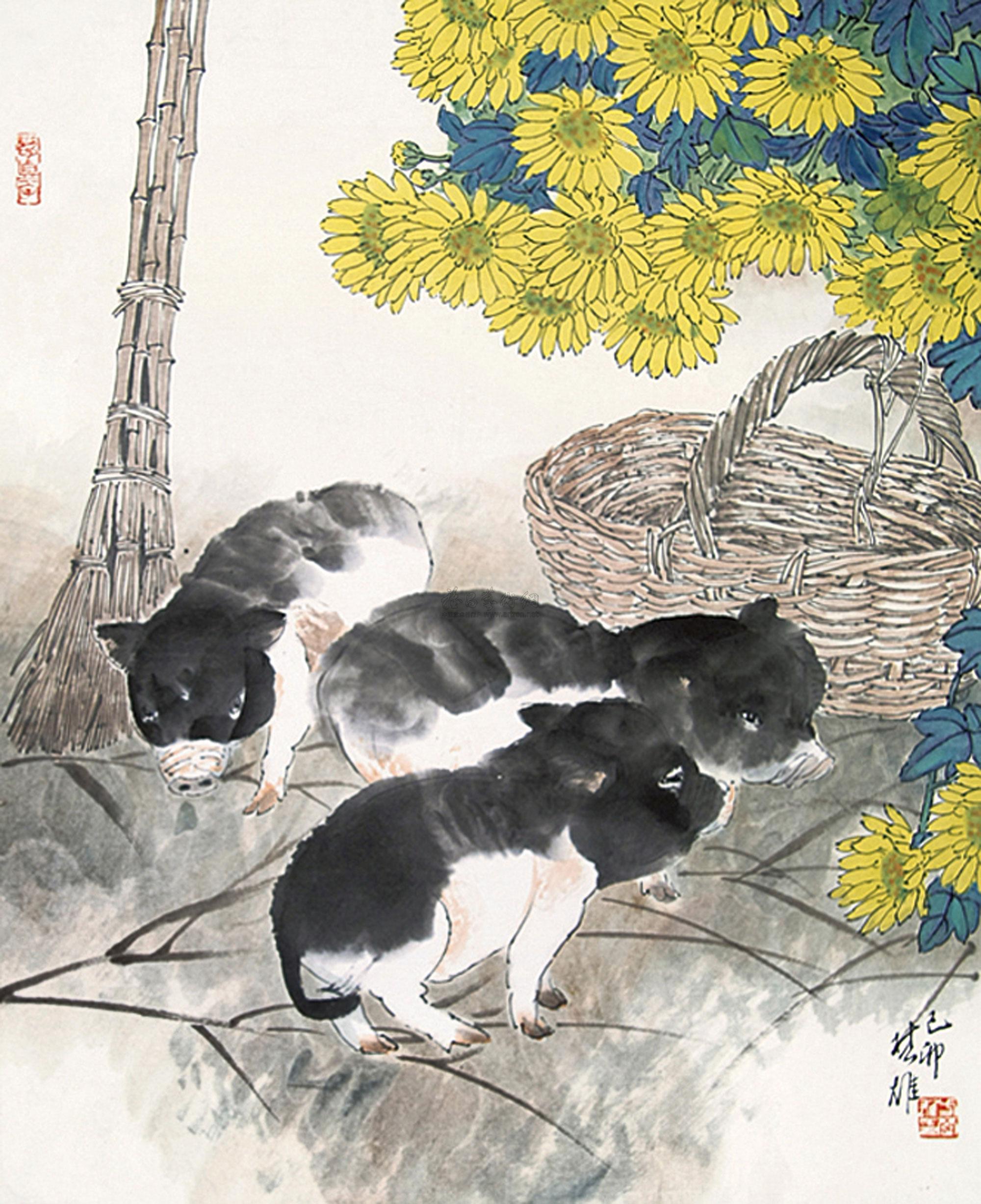 0922猪镜片纸本
