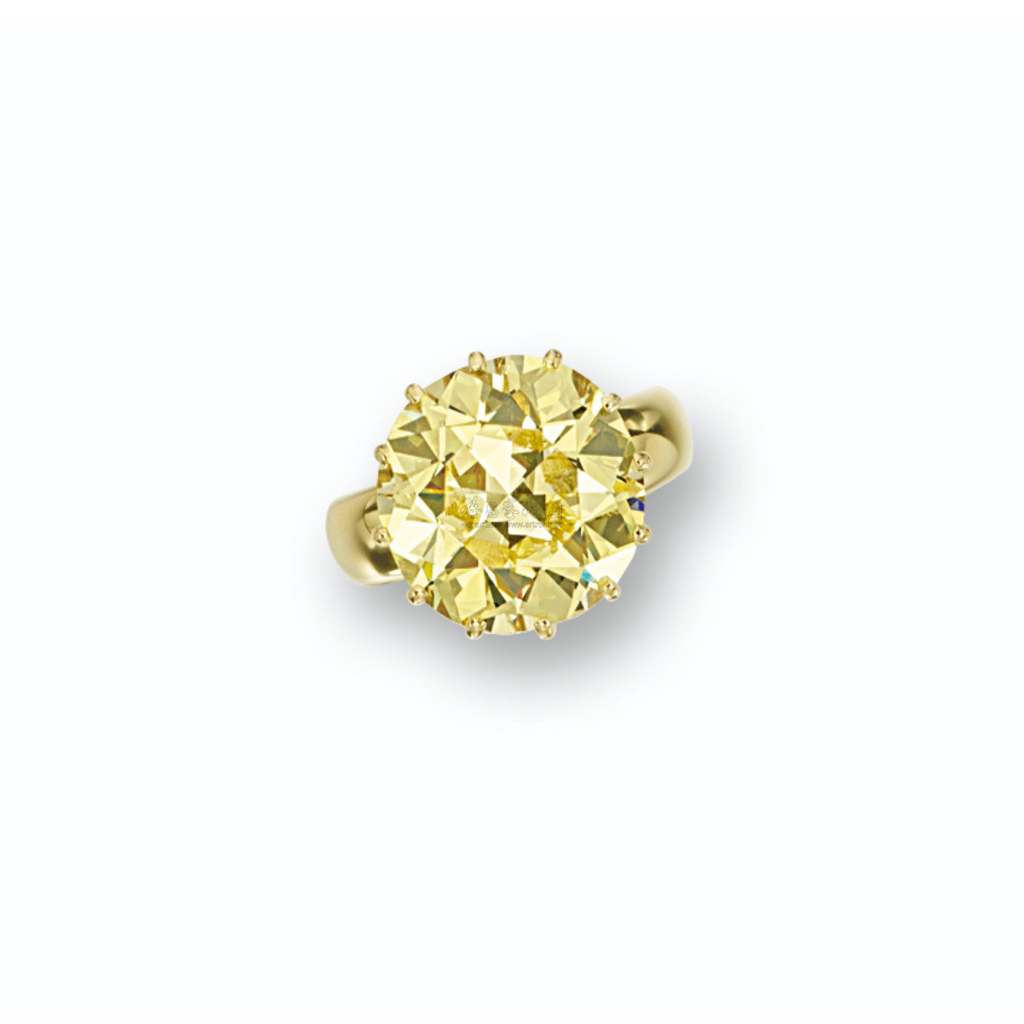 1700 fancy yellow diamond ring