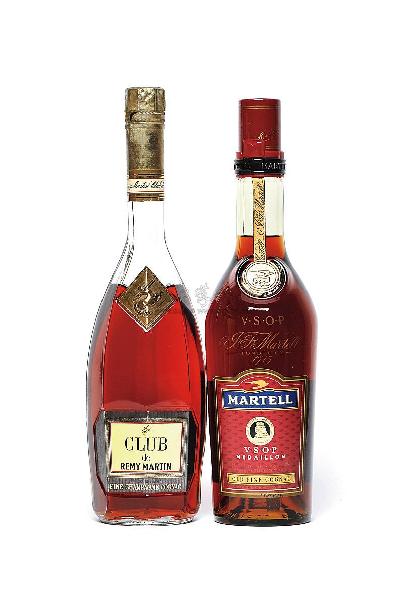 【martell vsop ,club干邑 白兰地 (共二瓶)】拍卖品_图片_价格_鉴赏_
