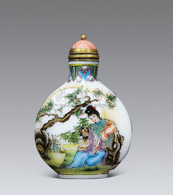 0463画美女鼻烟壶