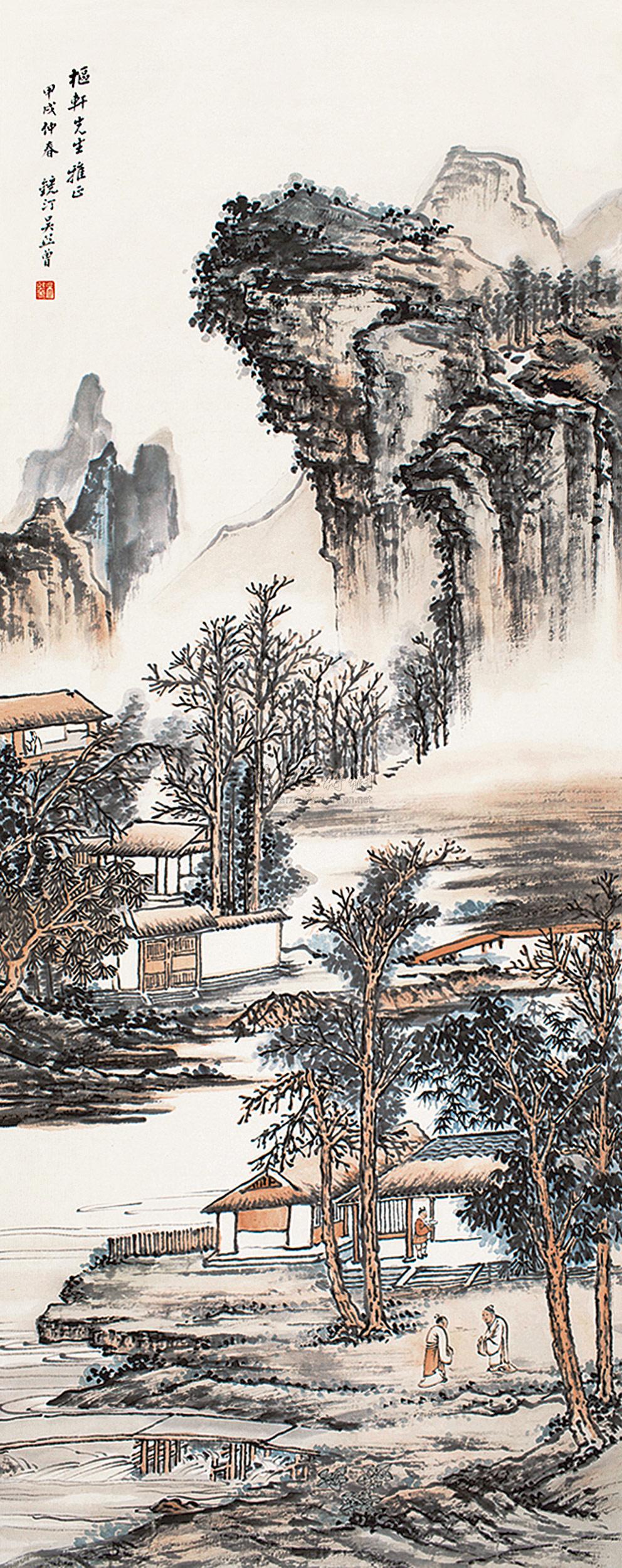 0422访友图立轴纸本