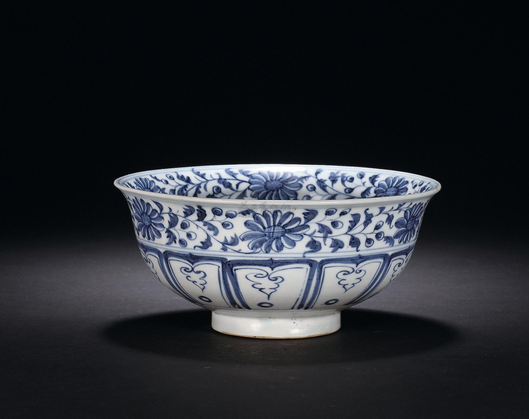 【元 青花花卉碗】拍卖品_图片_价格_鉴赏_元代以前陶瓷_雅昌艺术品