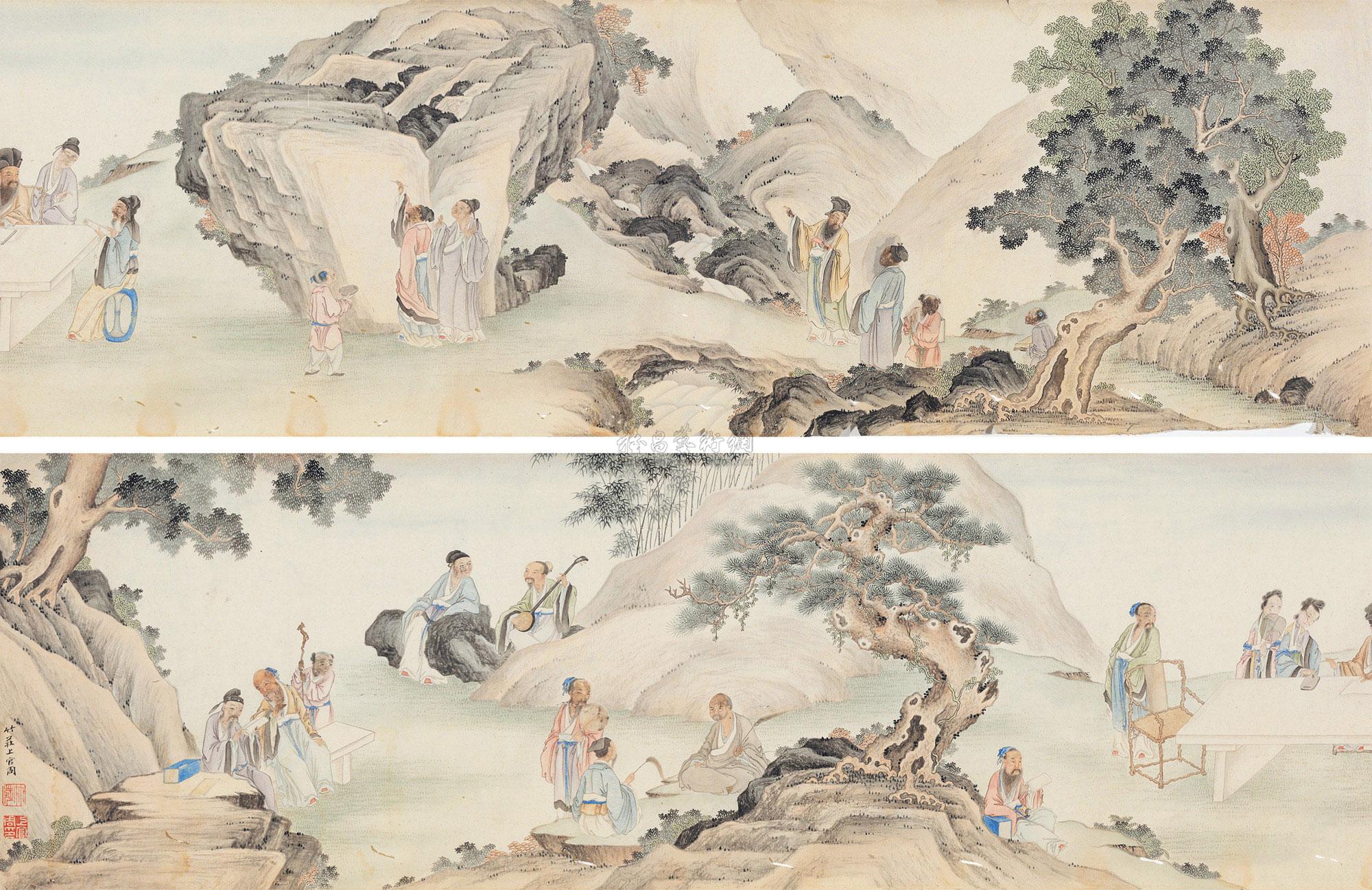 【雅集图 手卷 设色纸本】拍卖品_图片_价格_鉴赏_绘画_雅昌艺术品拍卖网