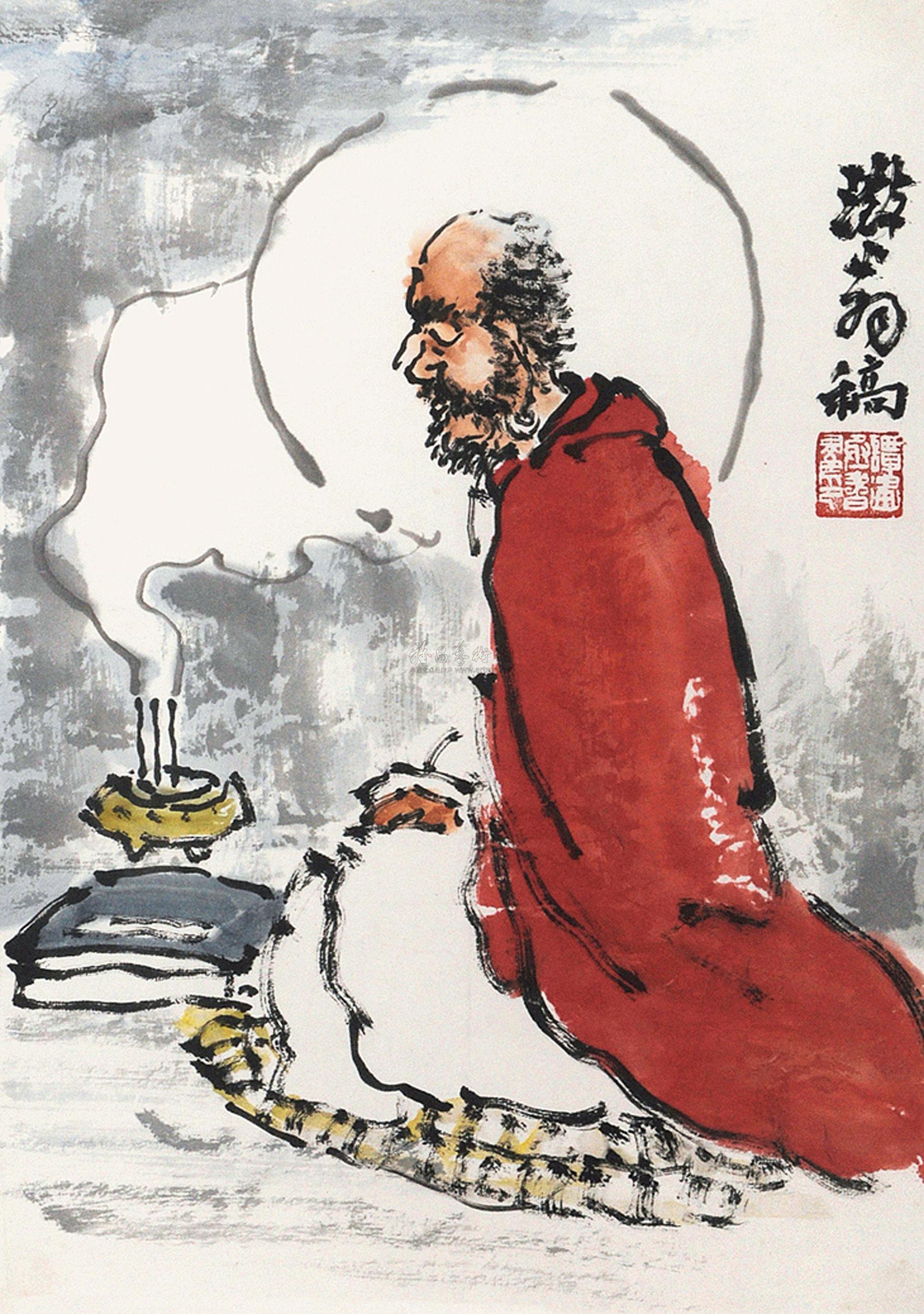 0705达摩像镜框纸本