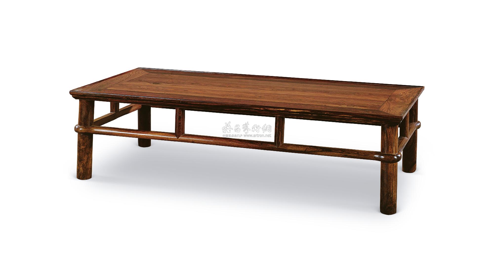 1198 20世纪 黄花梨矮老裹腿大炕桌