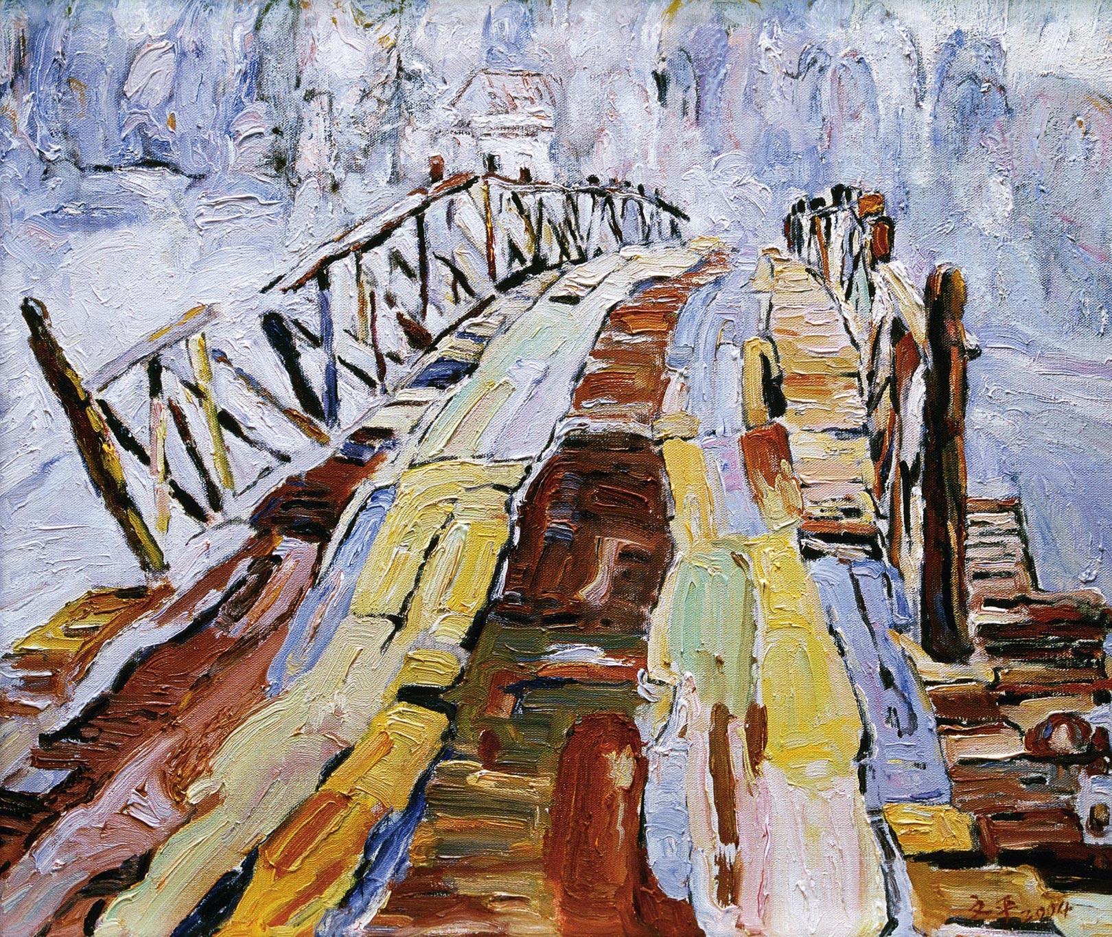 10022004年作喀纳斯印象布面油画