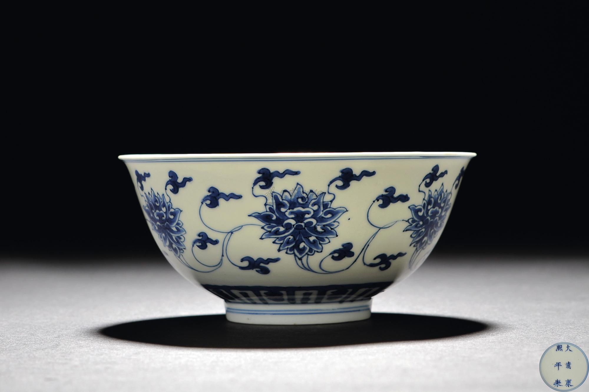 【清康熙 青花缠枝莲纹碗】拍卖品_图片_价格_鉴赏_清代青花瓷器_雅昌