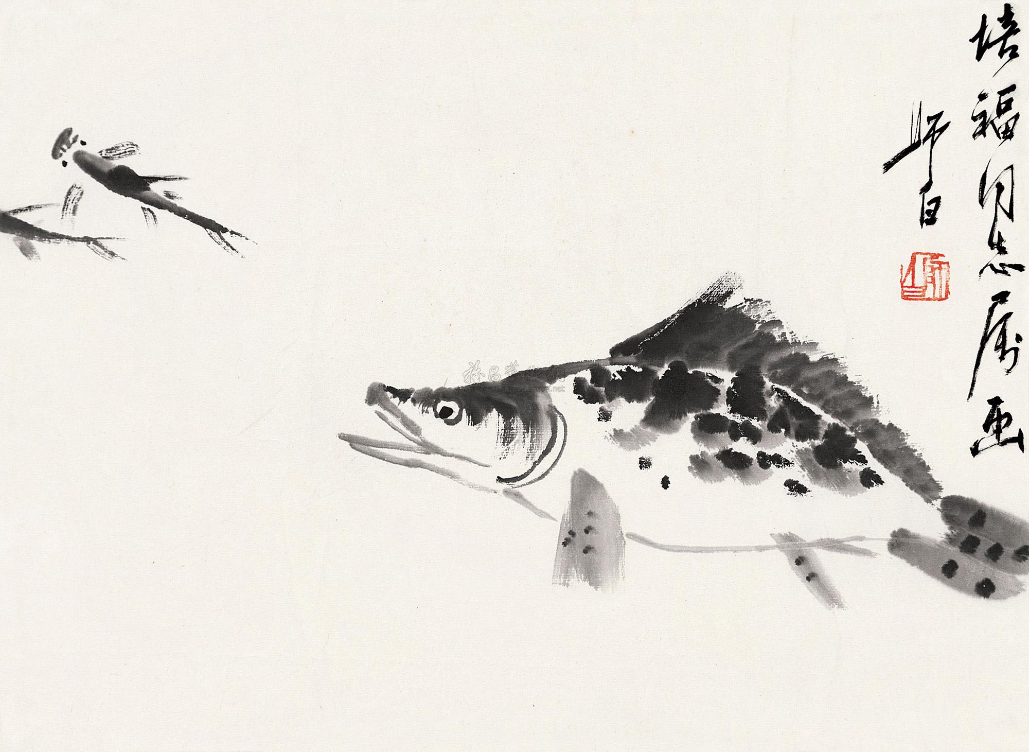 国画鳜鱼精品图片