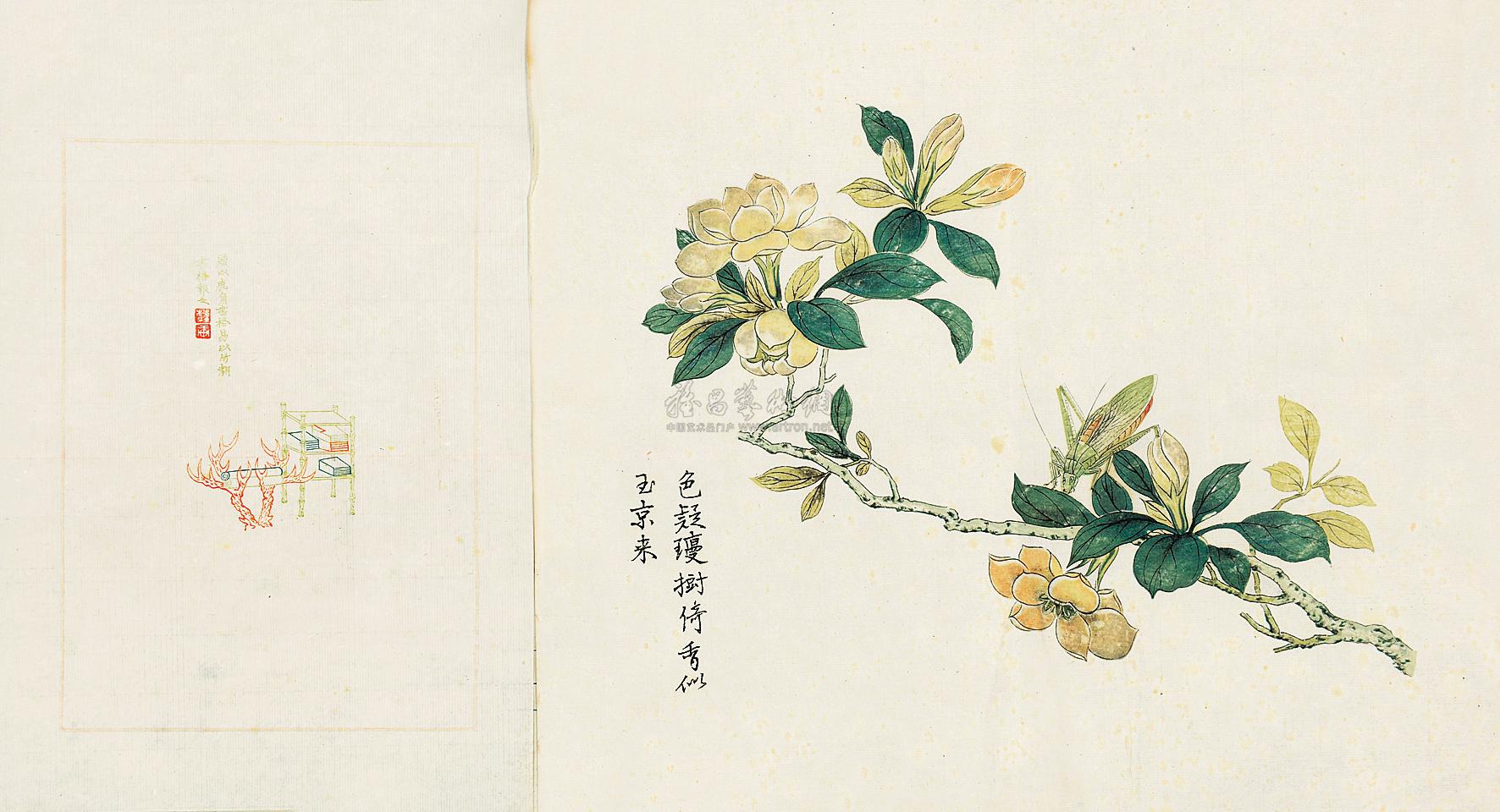 【民国间空白五彩套色诗笺】拍卖品_图片_价格_鉴赏