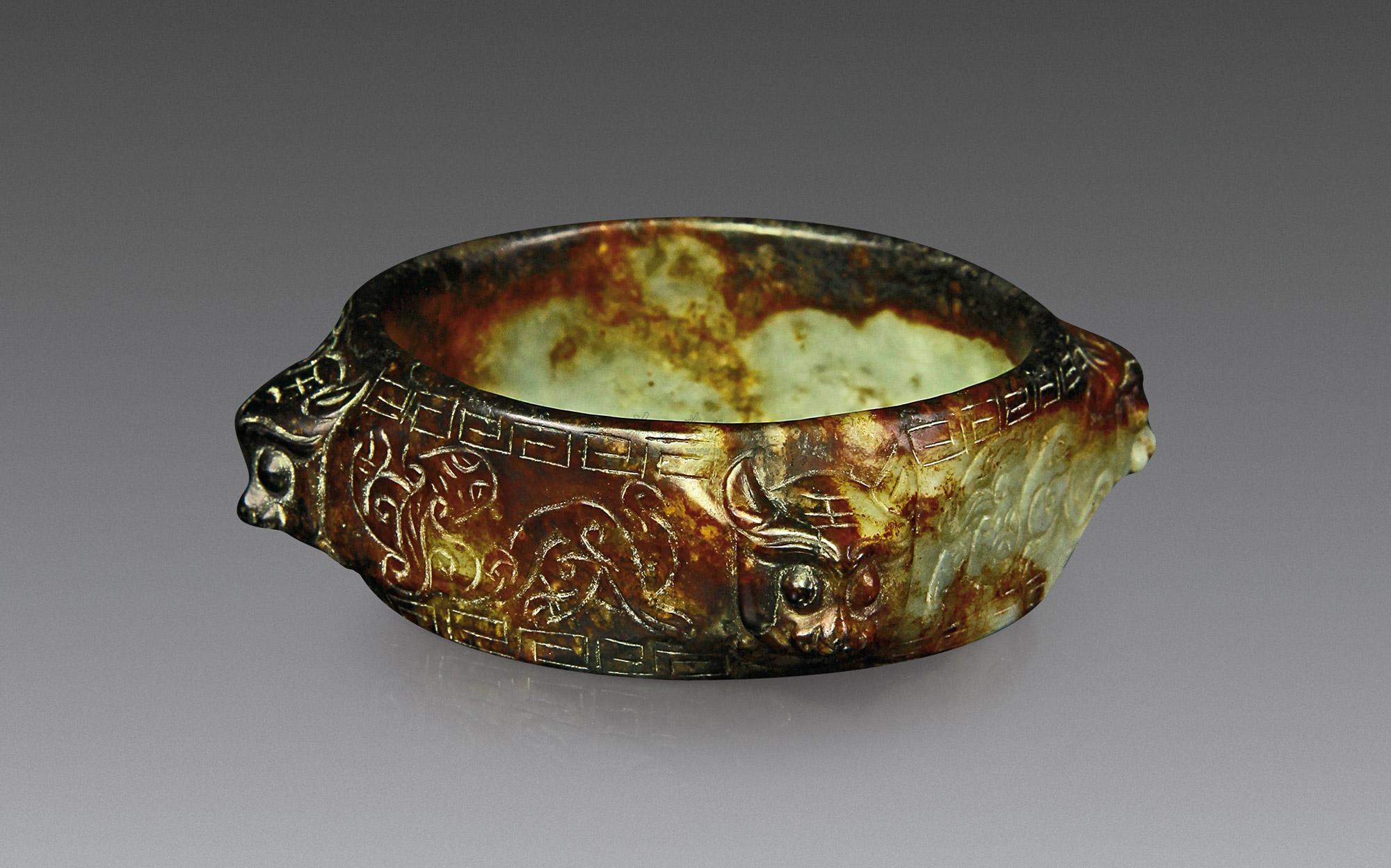 0524明老玉狩兽螭龙纹手镯