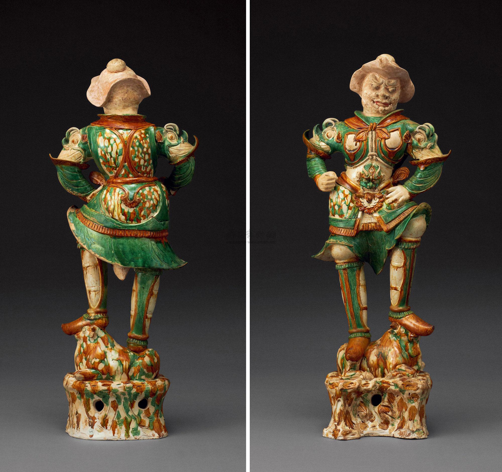 1866唐三彩武士像