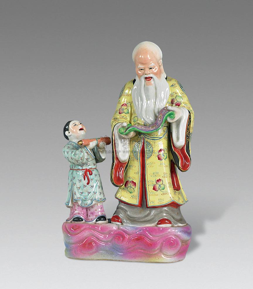 0328 粉彩寿星公像