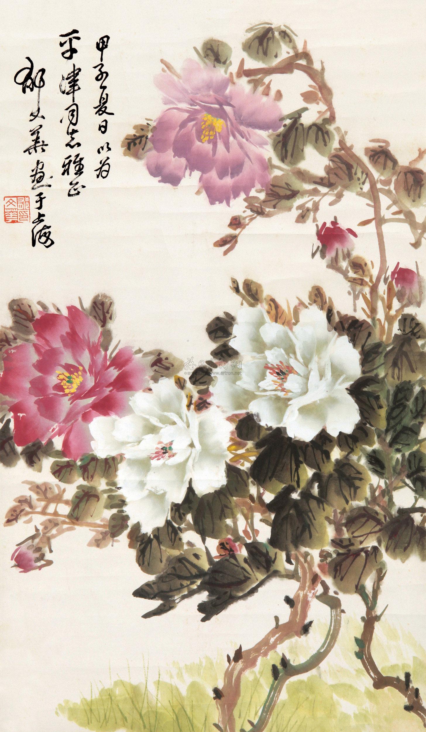 0382 富贵牡丹 立轴 纸本