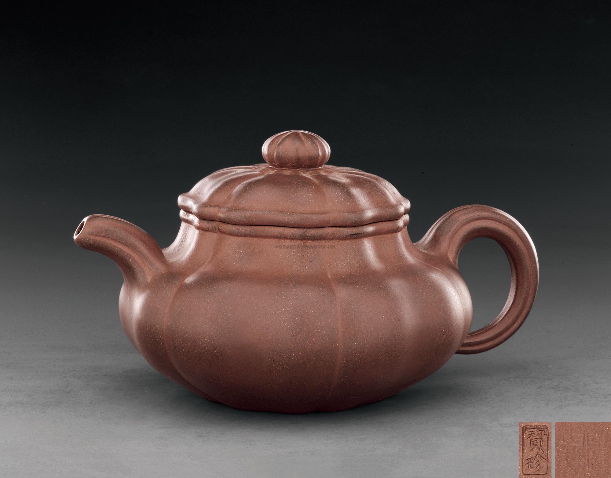 【民国 李宝珍制紫泥花瓣形壶】拍卖品_图片_价格_鉴赏_紫砂_雅昌艺术