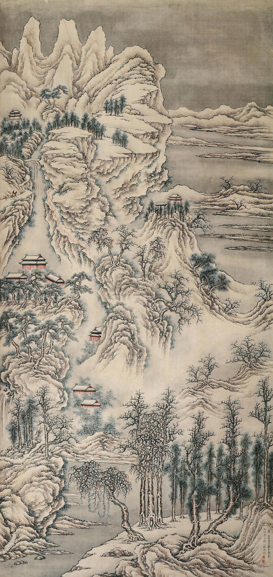 雪山萧寺图范宽赏析图片