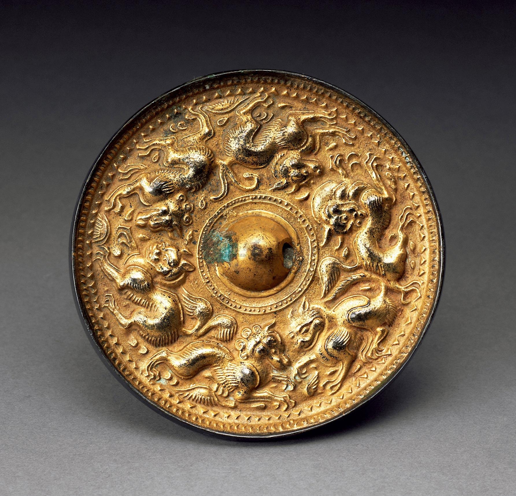 1597唐兽纹铜镜一枚