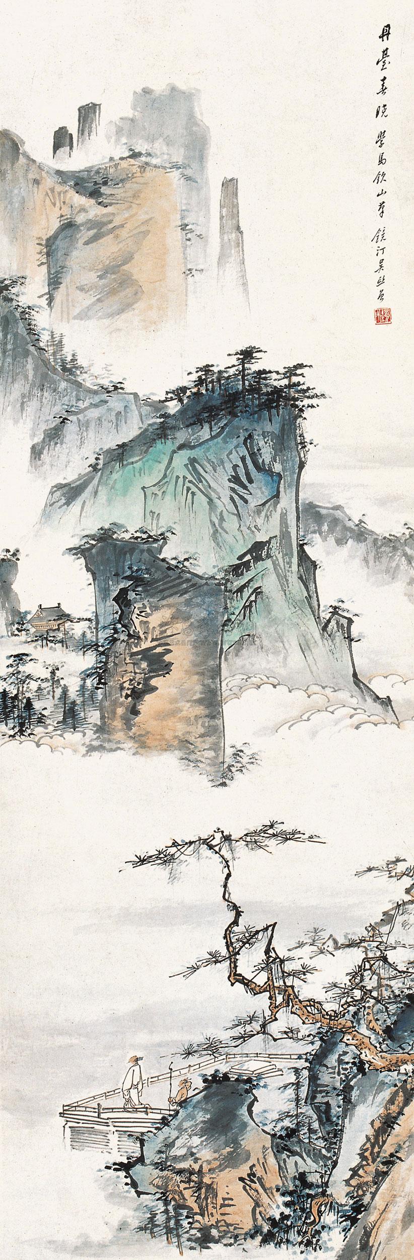 【丹台春晓 立轴 设色纸本】拍卖品_图片_价格_鉴赏_绘画_雅昌艺术品拍卖网