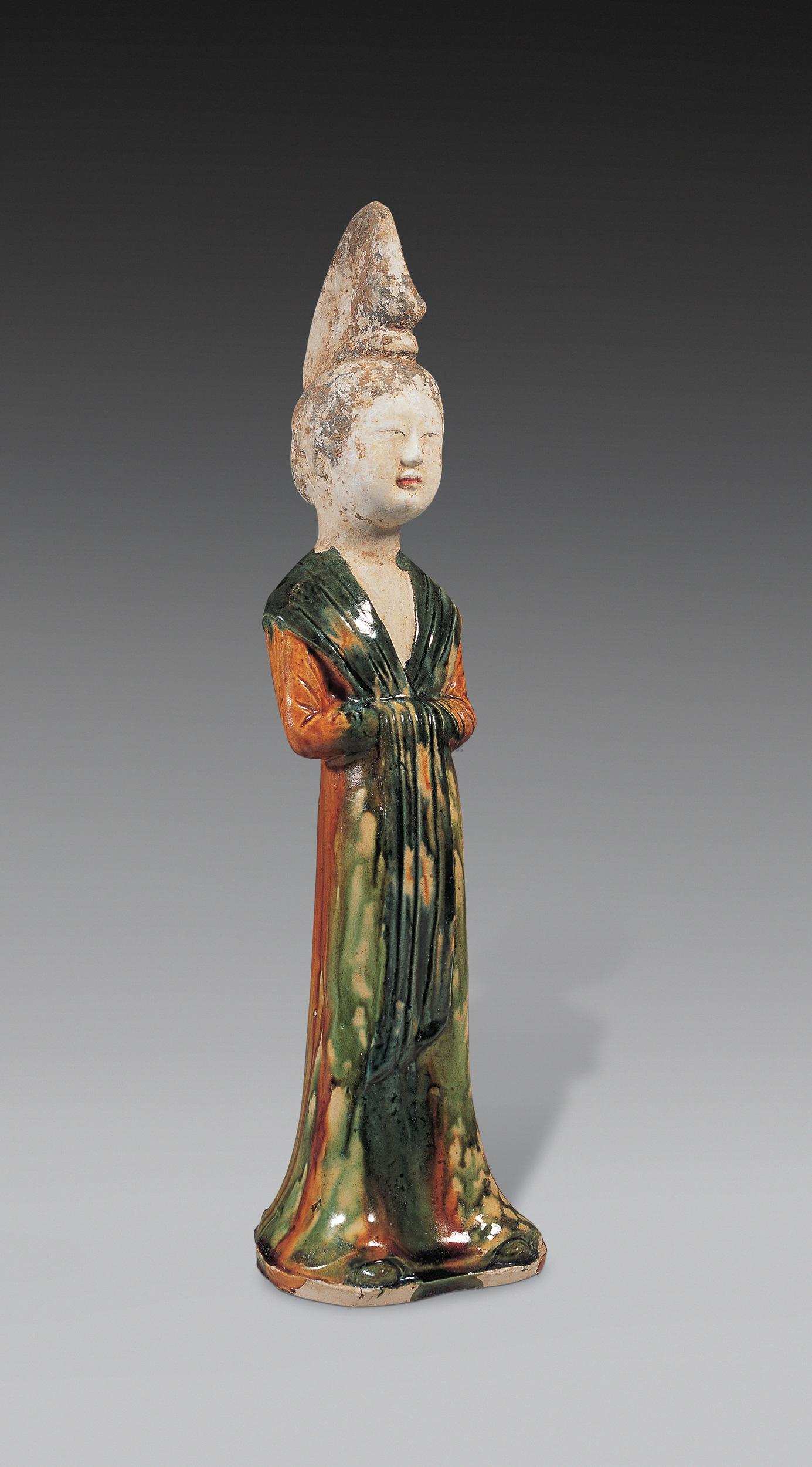 【唐 三彩侍女俑】拍卖品_图片_价格_鉴赏_元代以前陶瓷_雅昌艺术品