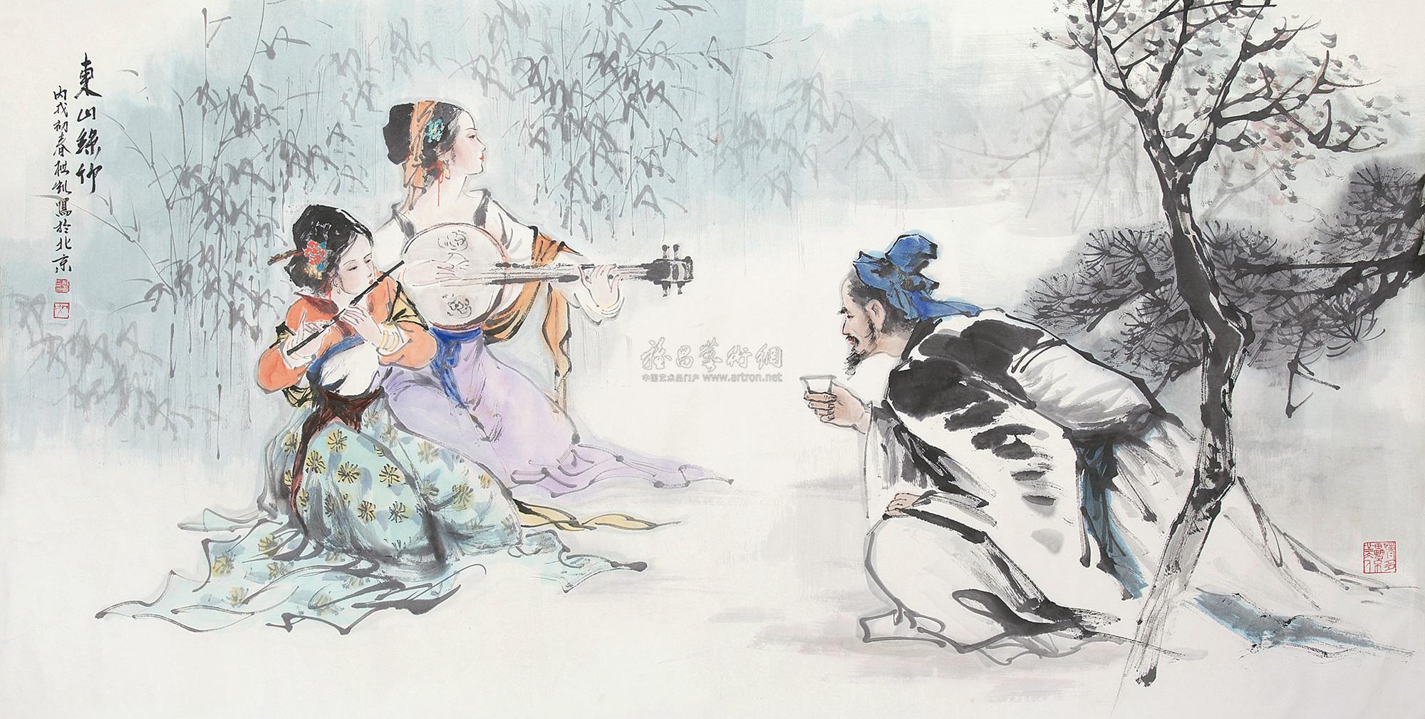 【2006年作 东山丝竹 镜心 纸本】拍卖品_图片_价格_鉴赏_绘画_雅昌