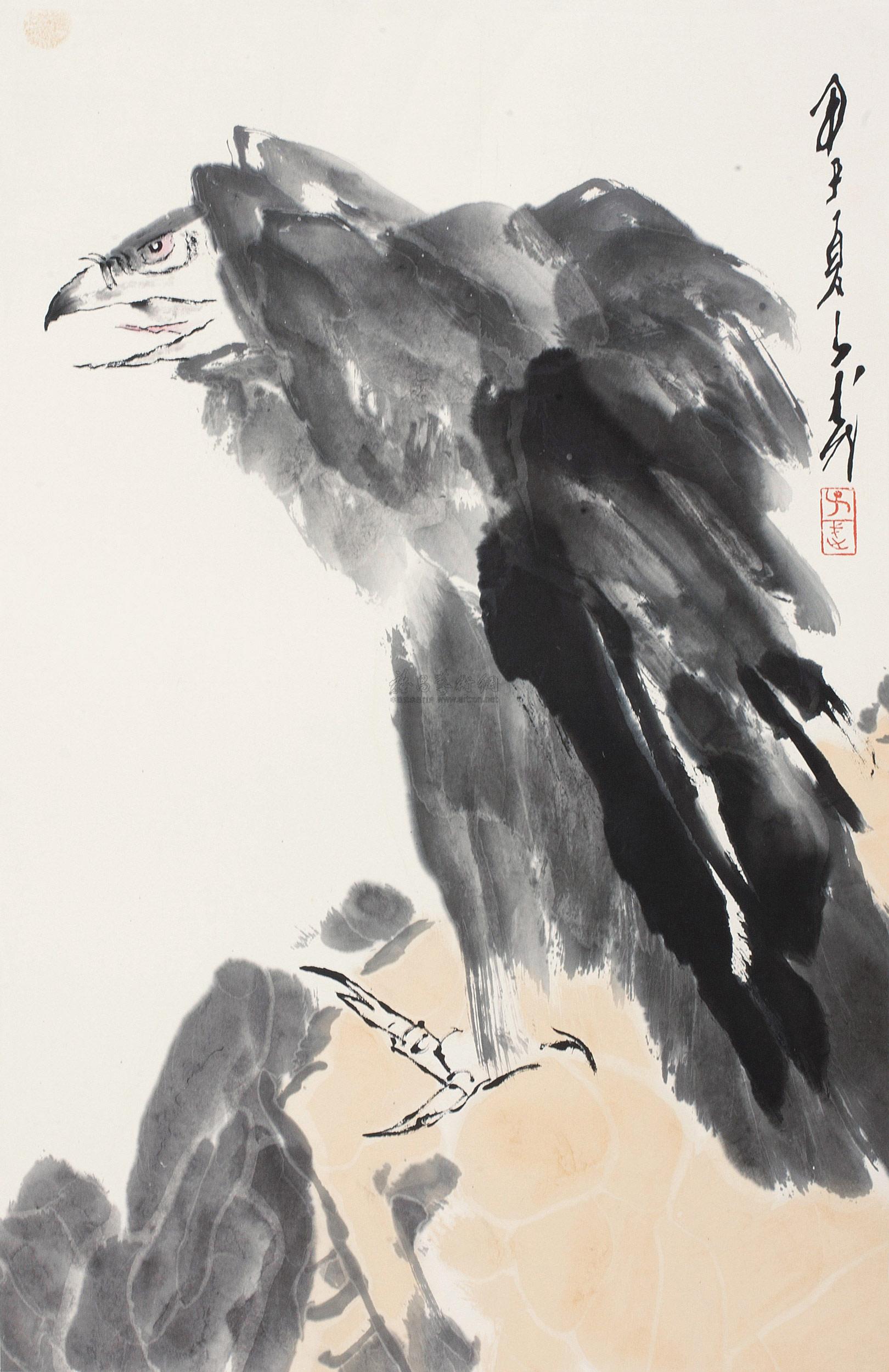 画鹰的著名画家周汉仁图片