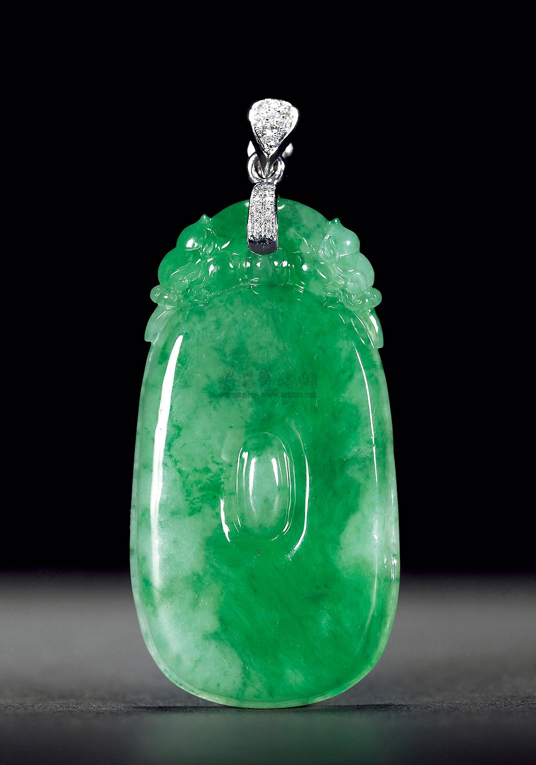 【a货750翡翠挂件福在眼前】拍卖品_图片_价格_鉴赏_珠宝翡翠_雅昌