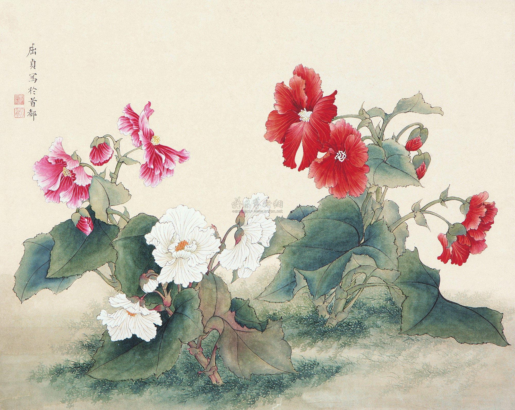 【凤仙花 镜心 纸本】拍卖品_图片_价格_鉴赏_绘画_雅昌艺术品拍卖网