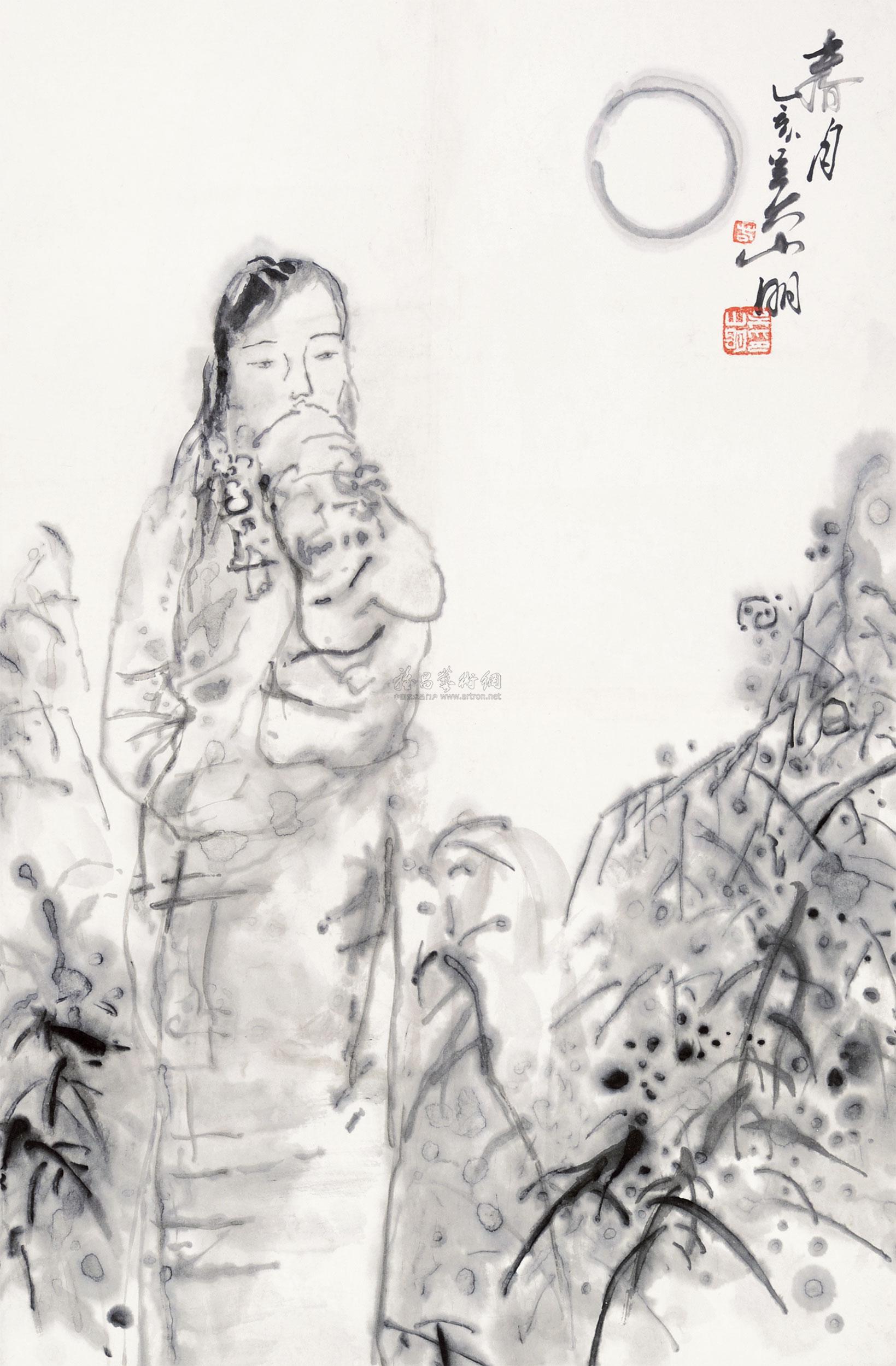 【1995年作 春月 立轴 水墨纸本】拍卖品