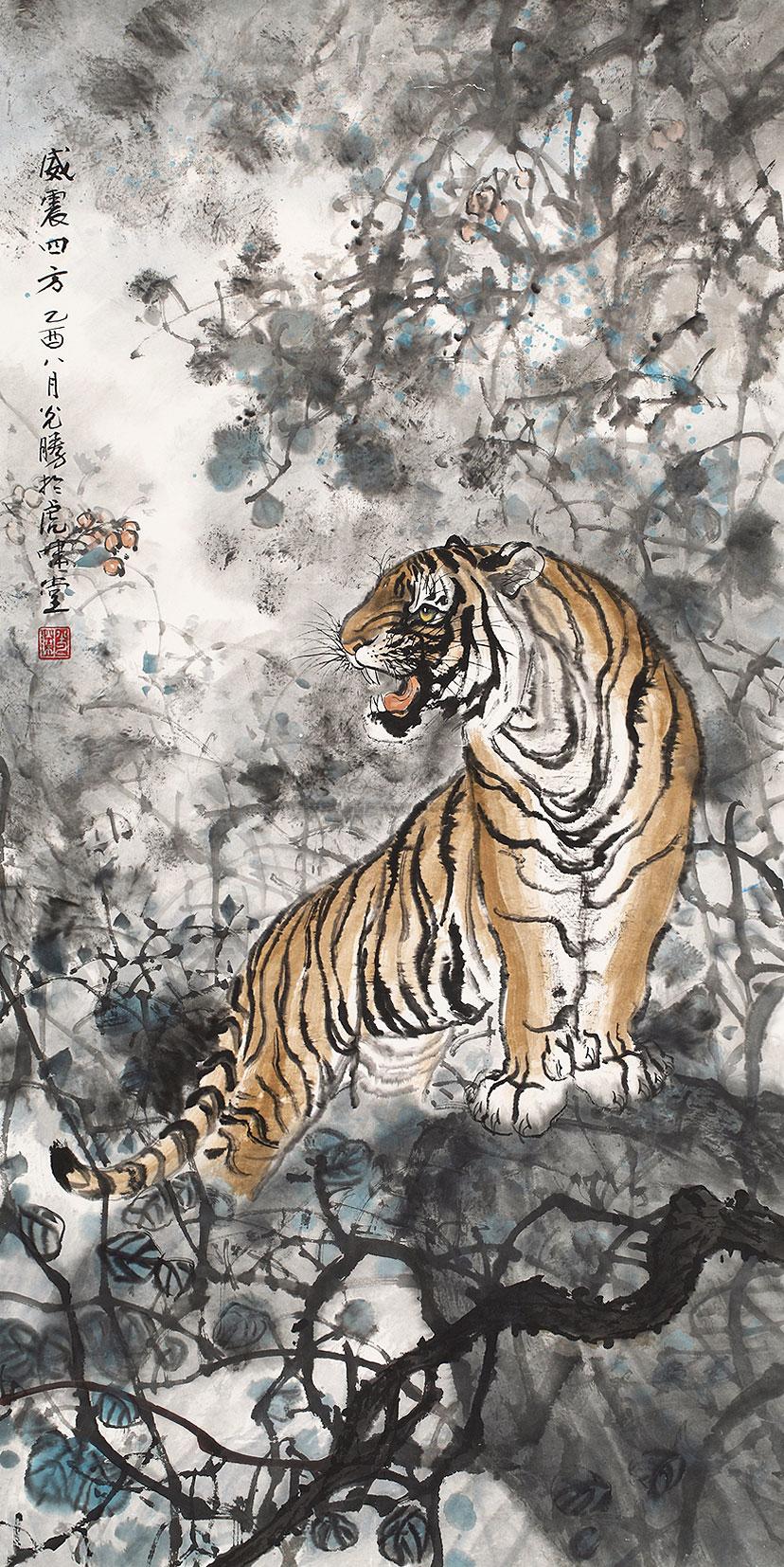 0563 威震四方 软片 设色纸本