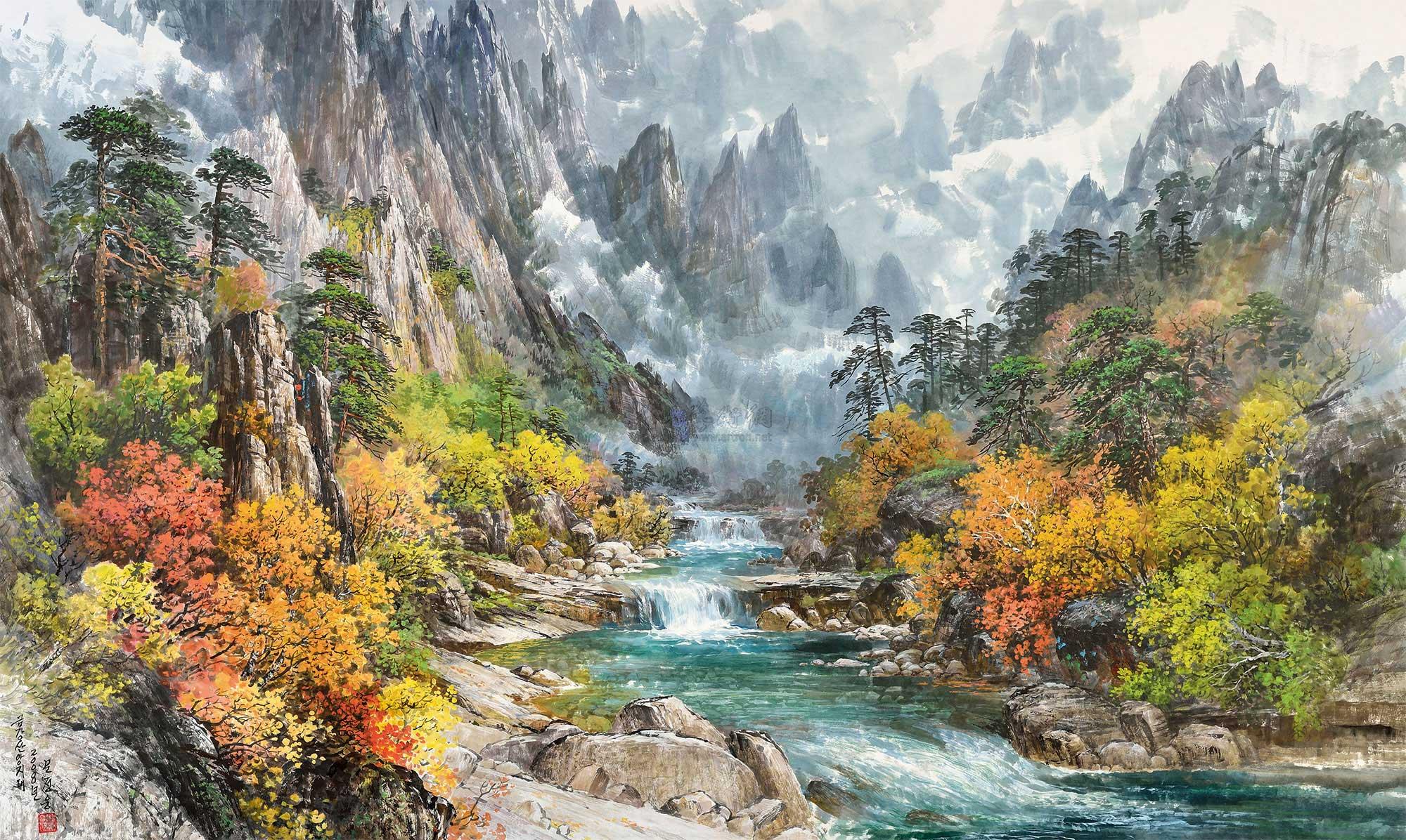 朝鲜古画图片