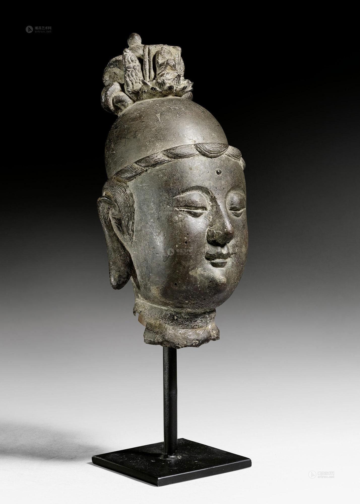 0179明代青铜观世音菩萨头