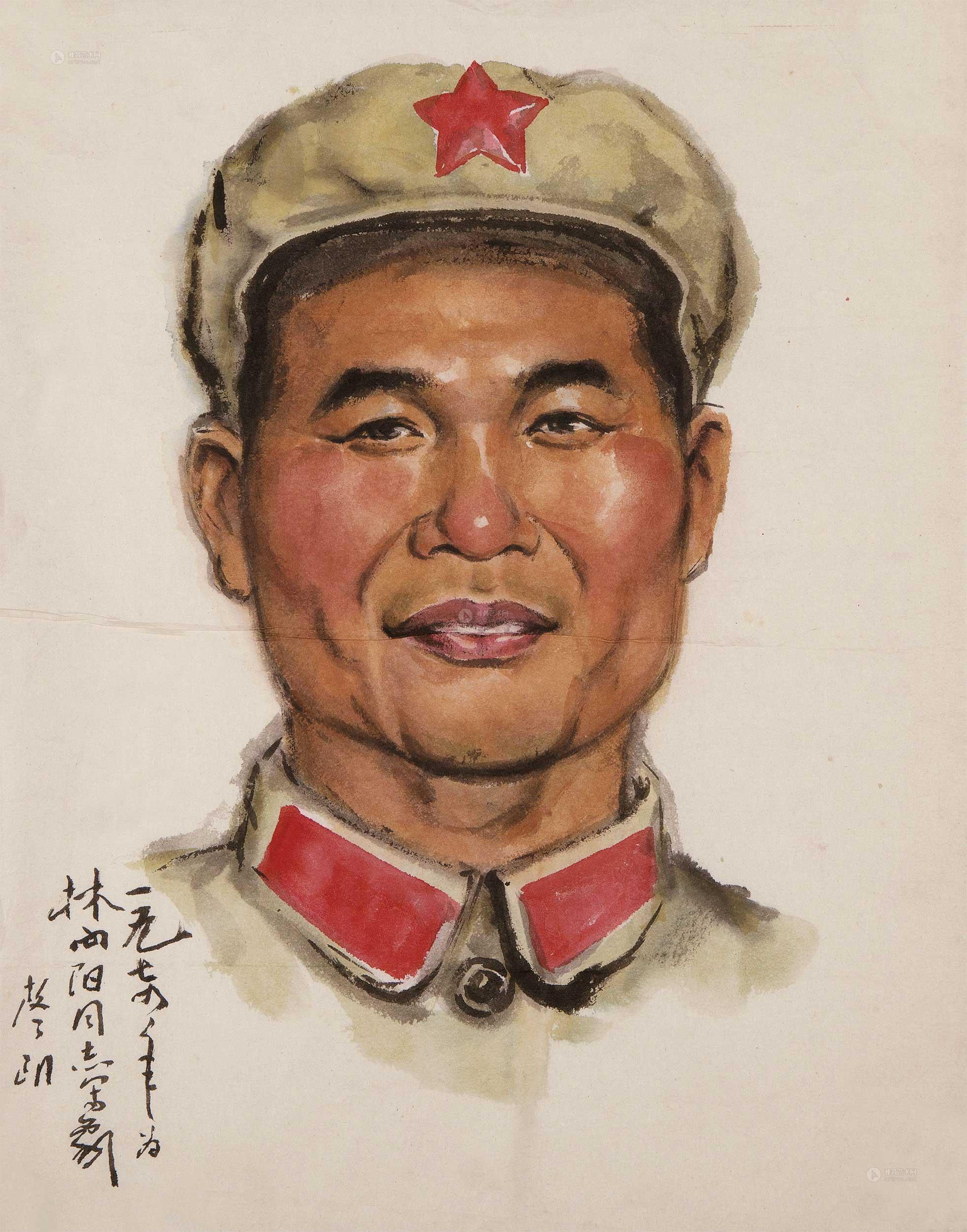 英雄人物肖像画红军图片
