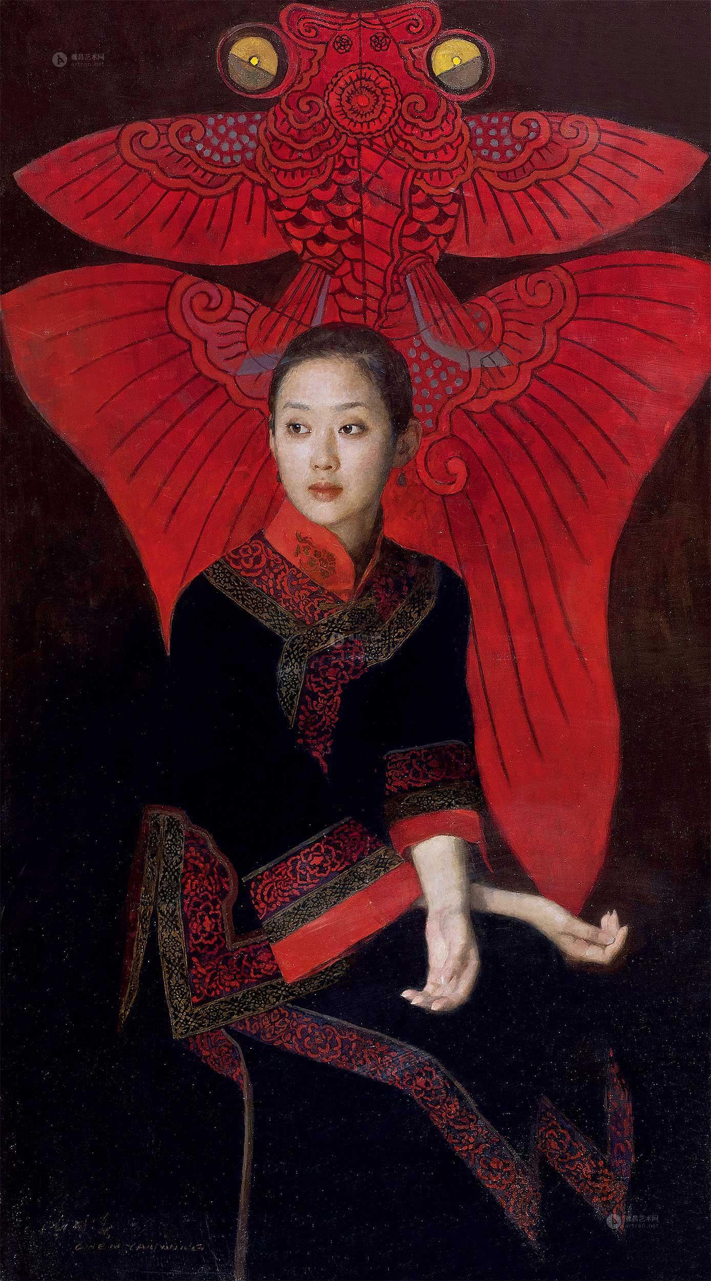 34132006年作等待蓝天布面油画