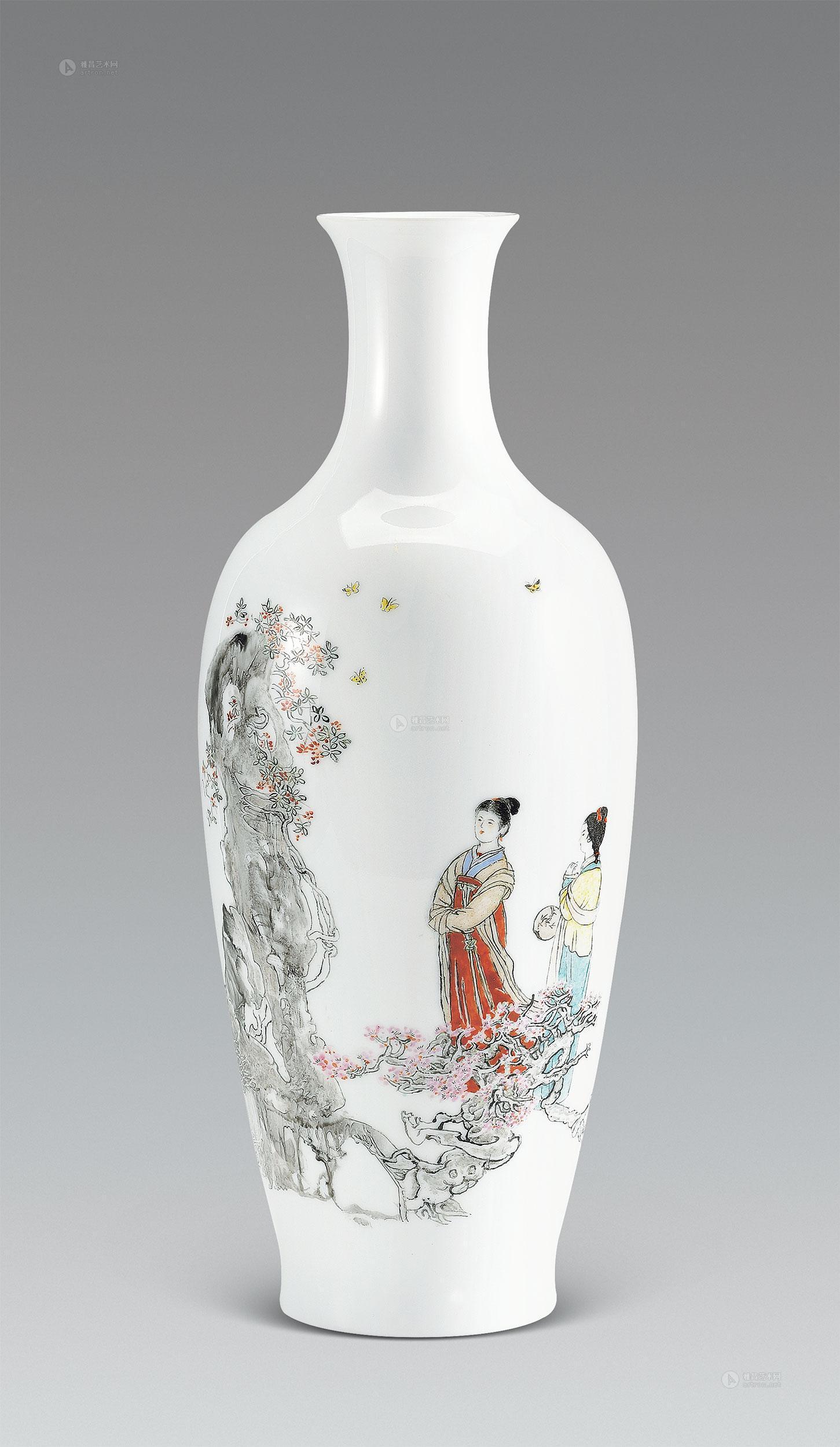 5615 王锡良 粉彩 人物 瓷瓶