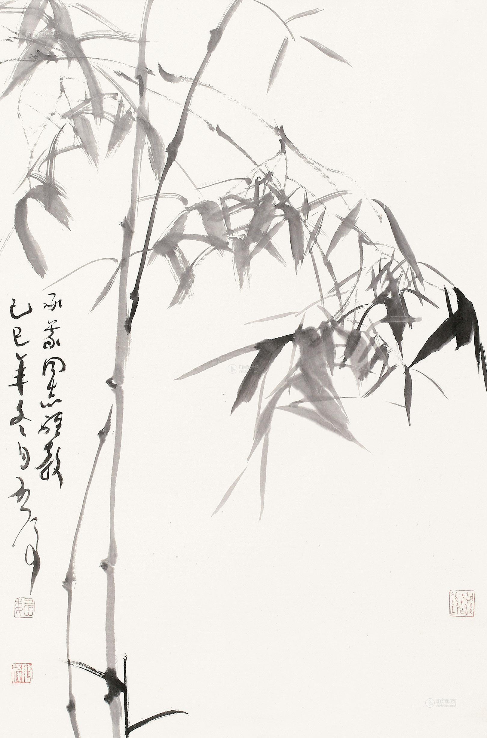 0128 1989年作 竹轴 水墨纸本