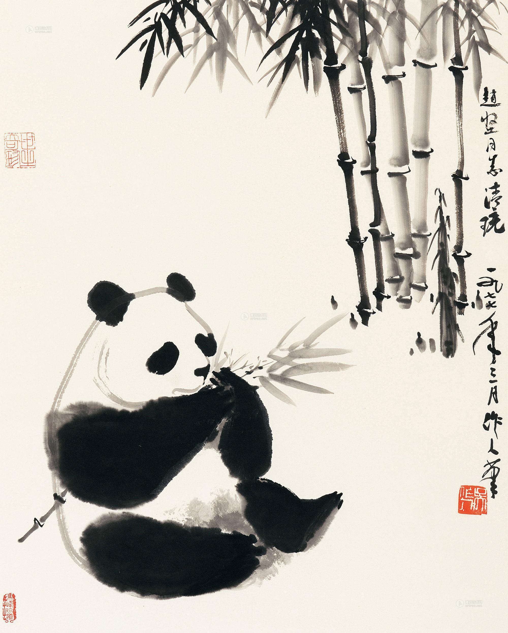 中国画大熊猫画法图片
