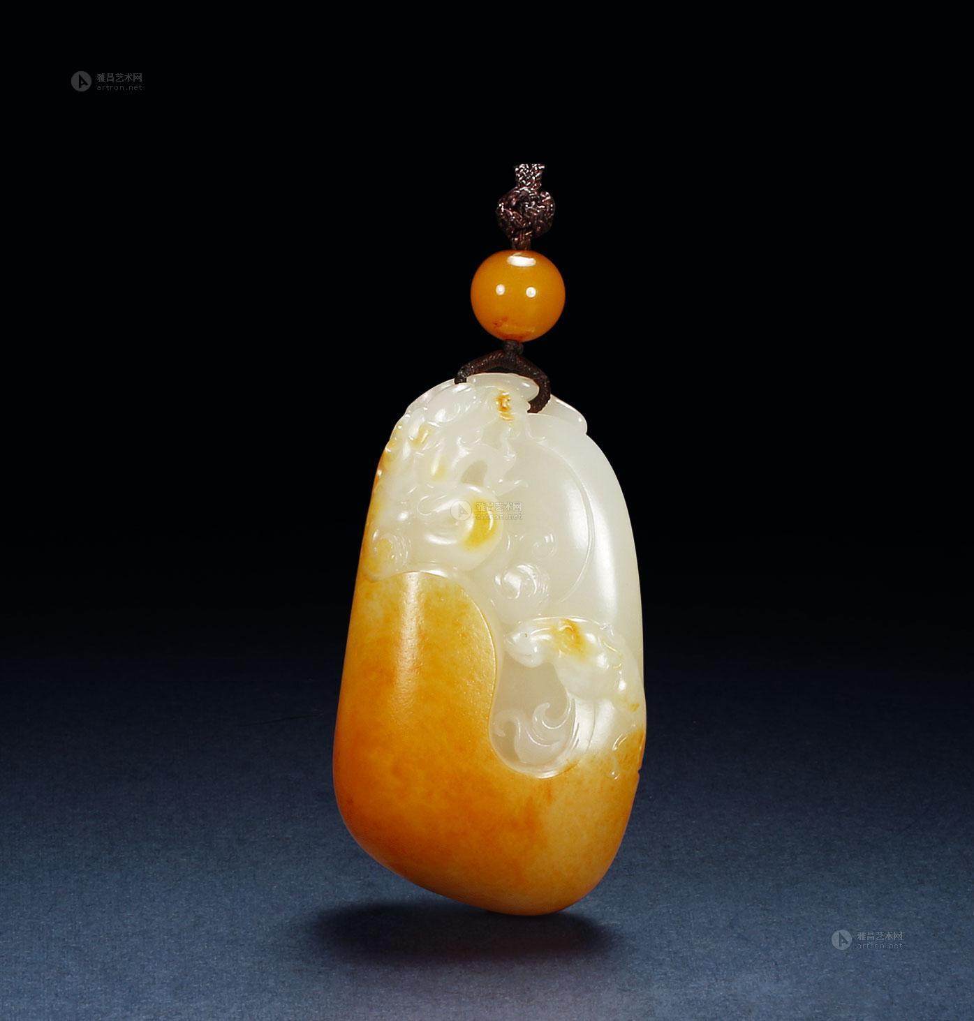 9929 顾中华 和田玉籽料龙马精神挂件