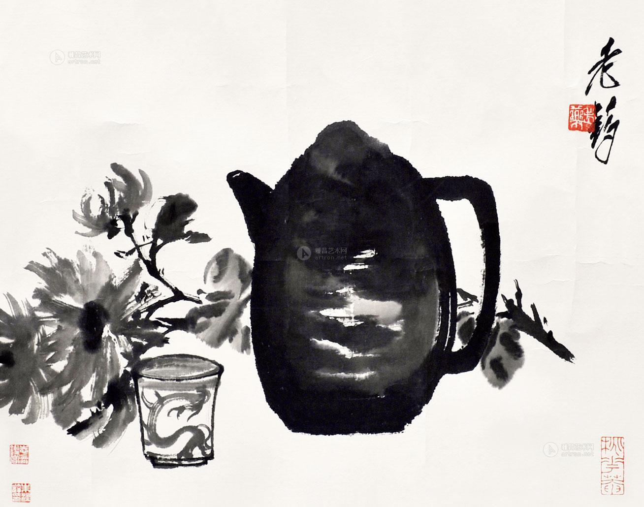 【茶壶 镜心 水墨纸本】拍卖品_图片_价格_鉴赏_绘画_雅昌艺术品拍卖