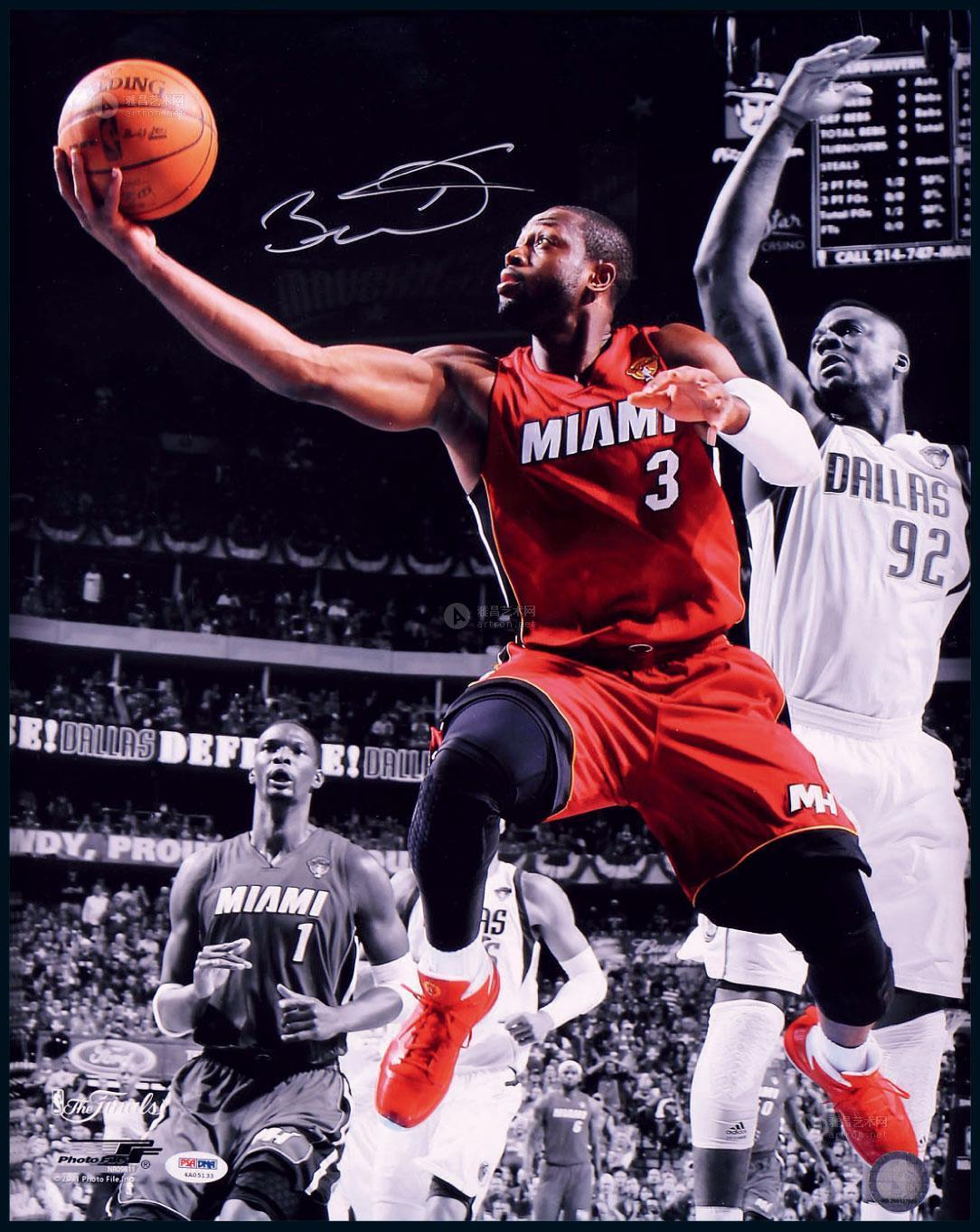 2787美国职业篮球联盟nba球星德怀恩韦德dwyanetyronewade签名照片
