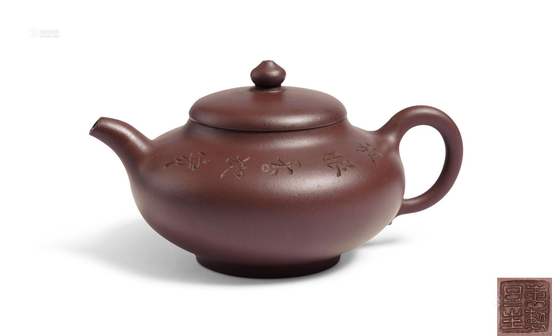 0203 束旦生 诗文紫砂壶