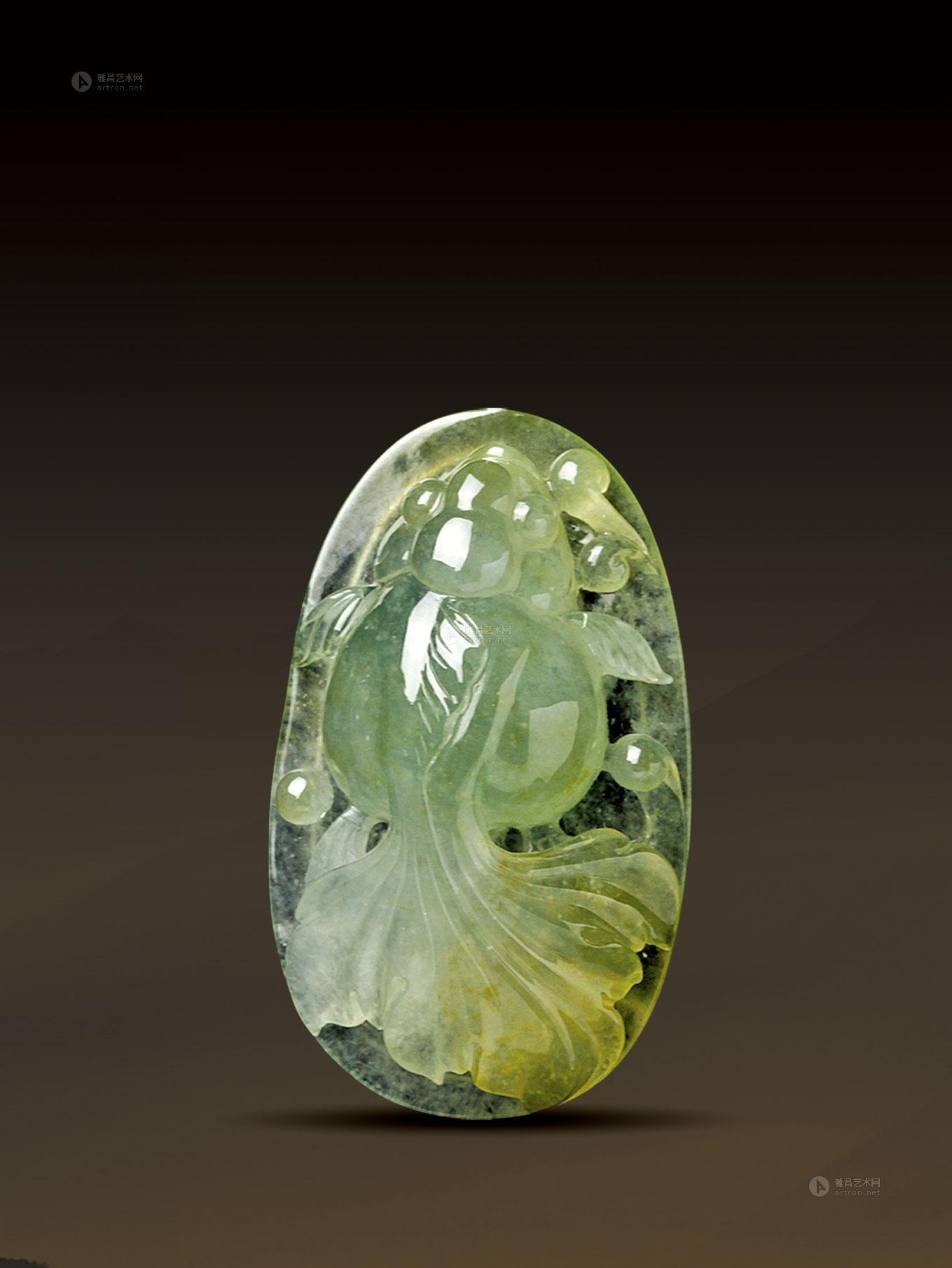 0025翡翠冰种金玉满堂挂件