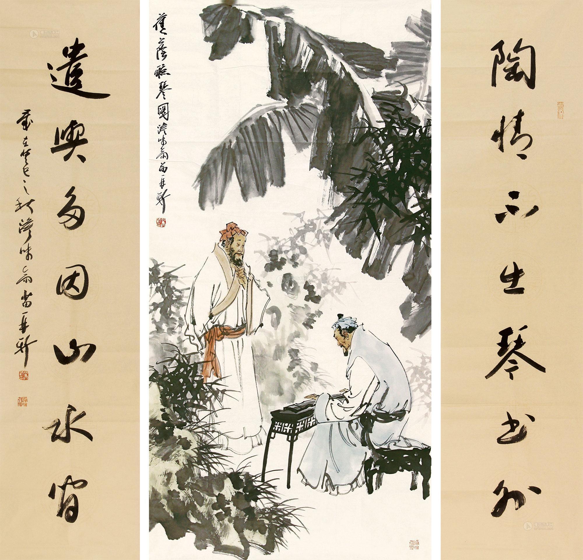0281高士图软片设色纸本