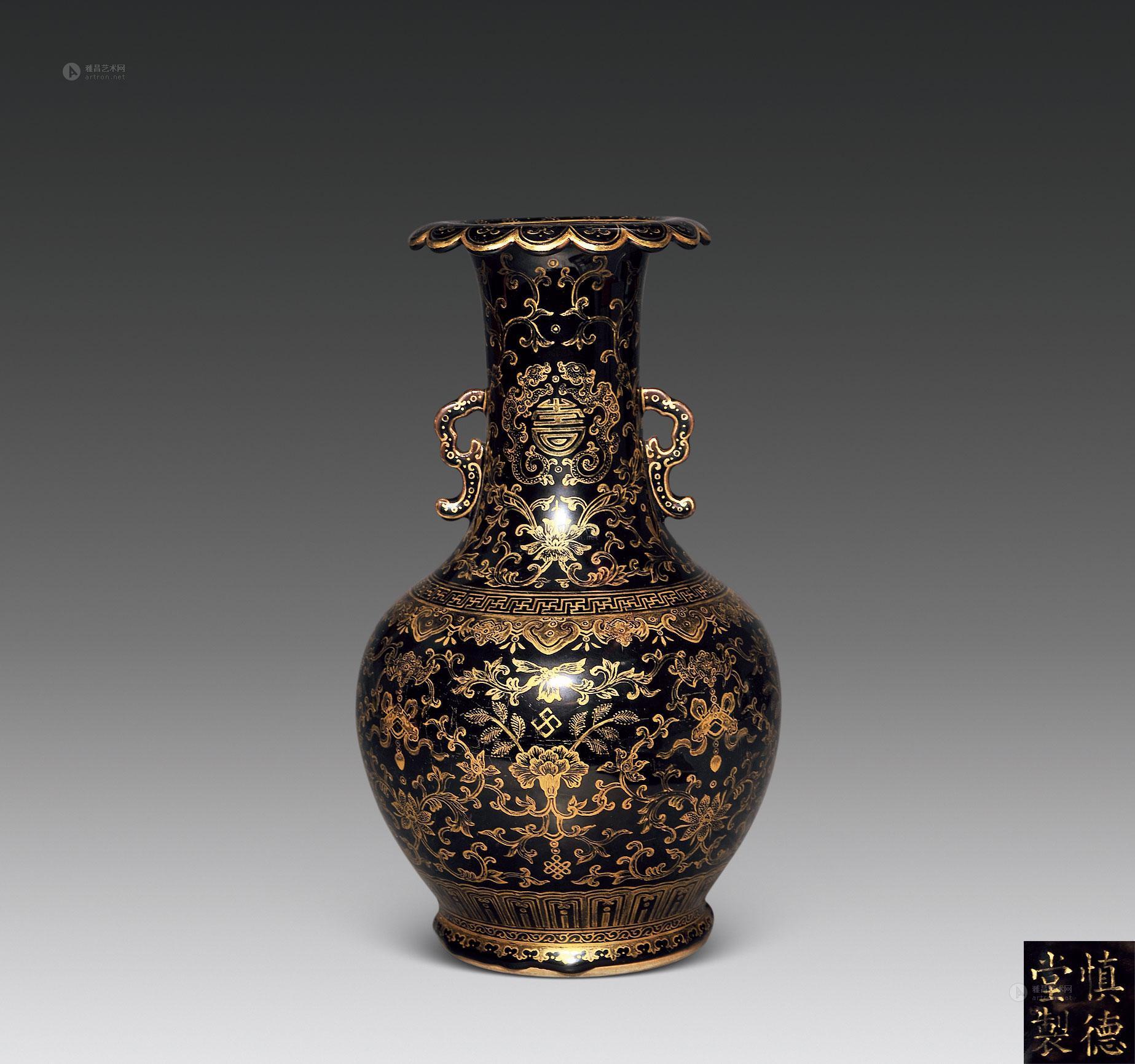 花口瓶】拍卖品_图片_价格_鉴赏_清代其它彩釉瓷器_雅昌艺术品拍卖网