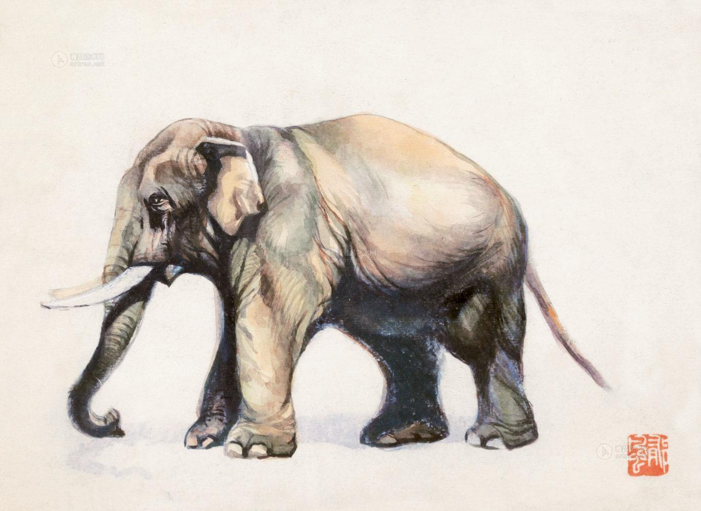 画大象很有名的画家图片