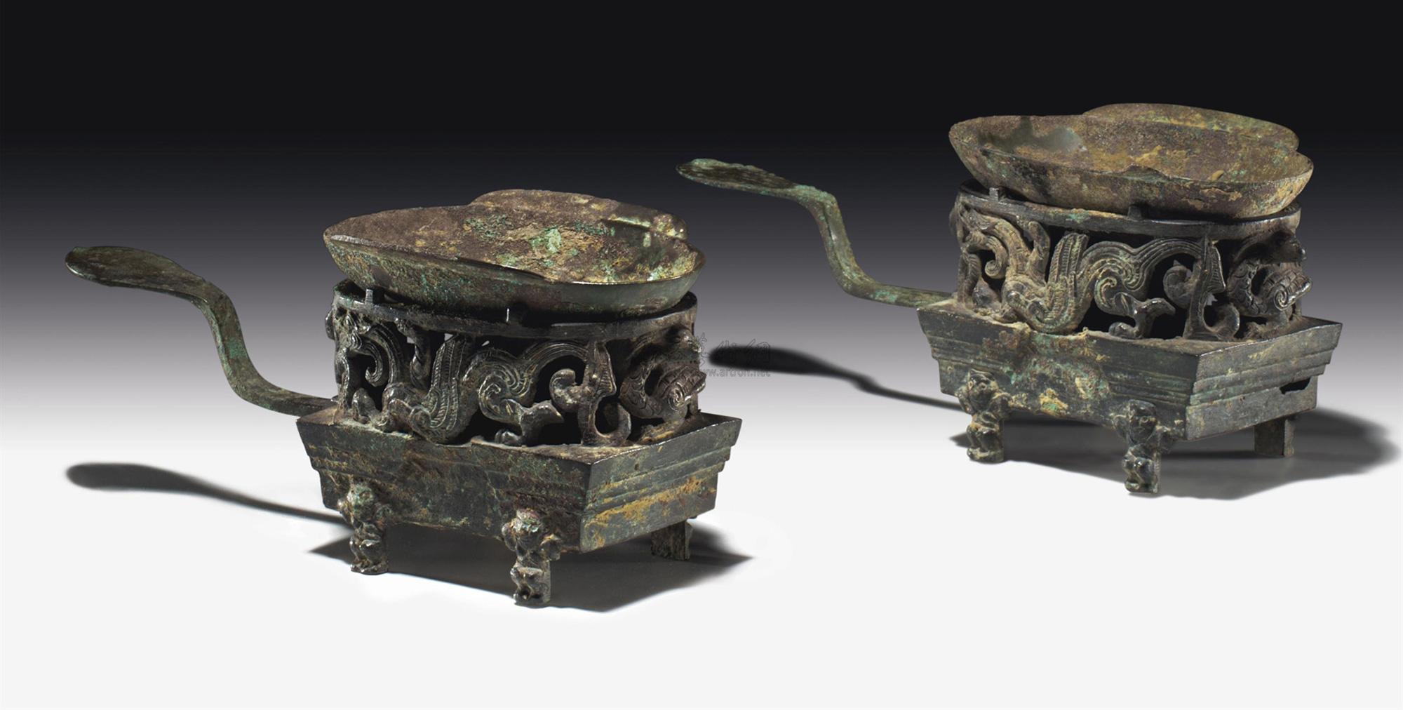 【东汉 青铜四神温酒炉 (一对)】拍卖品_图片_价格_鉴赏_青铜器_雅昌